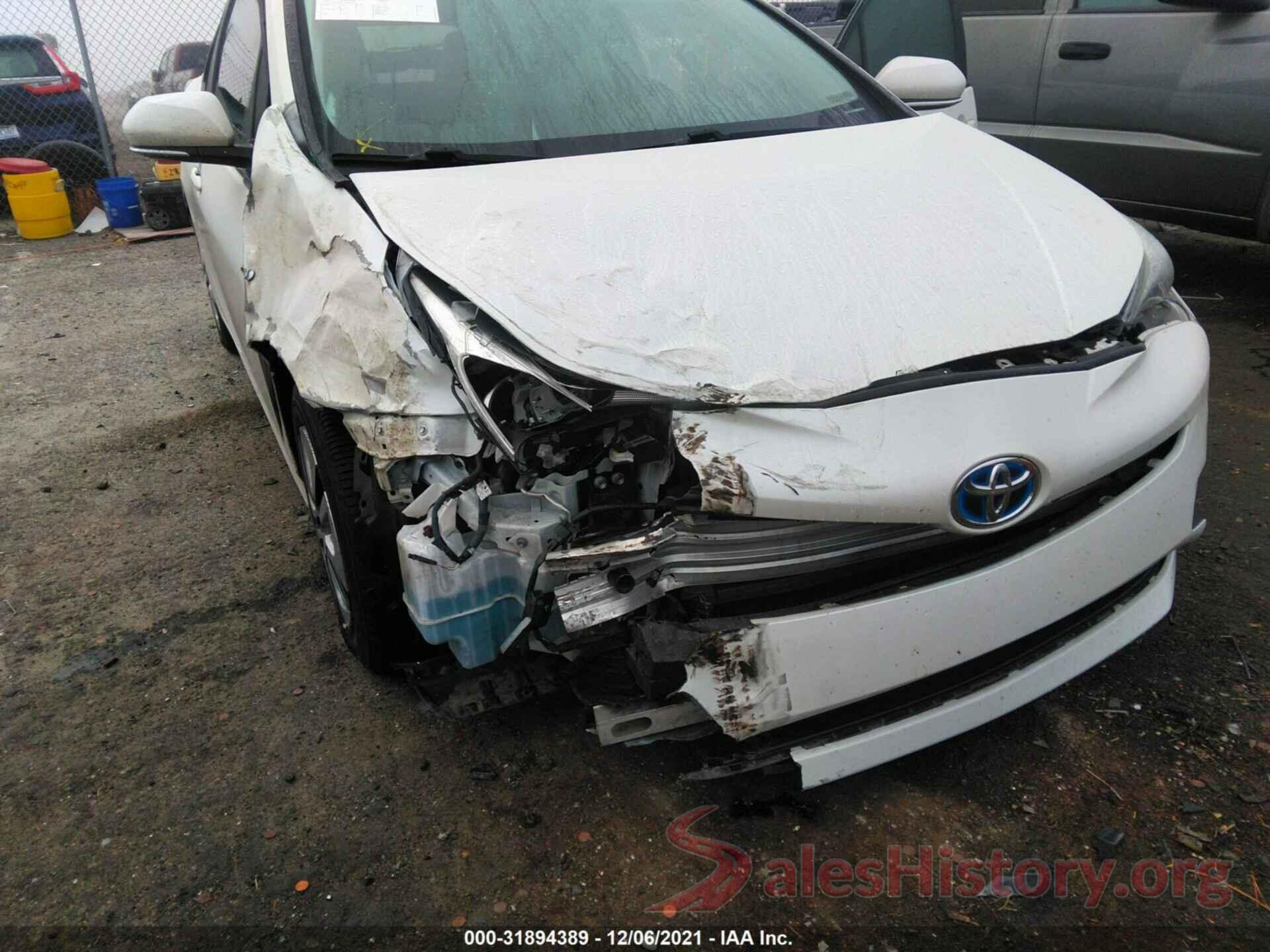 JTDKARFU5G3009564 2016 TOYOTA PRIUS