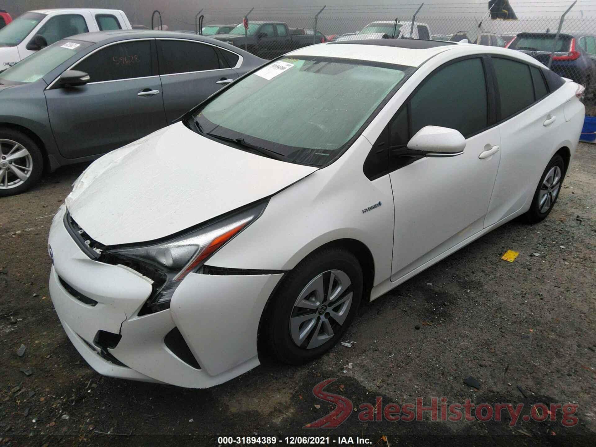 JTDKARFU5G3009564 2016 TOYOTA PRIUS