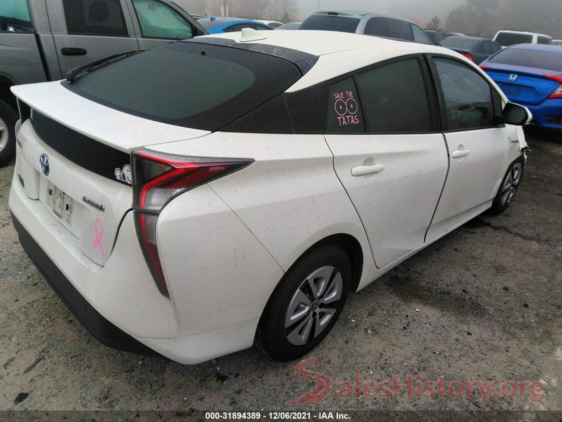 JTDKARFU5G3009564 2016 TOYOTA PRIUS