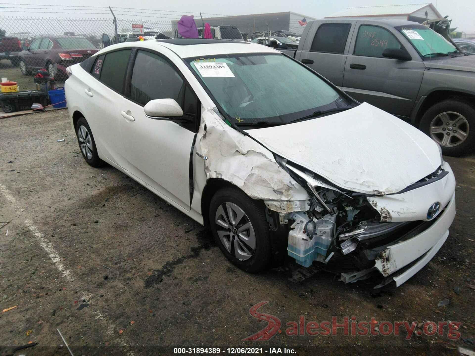 JTDKARFU5G3009564 2016 TOYOTA PRIUS