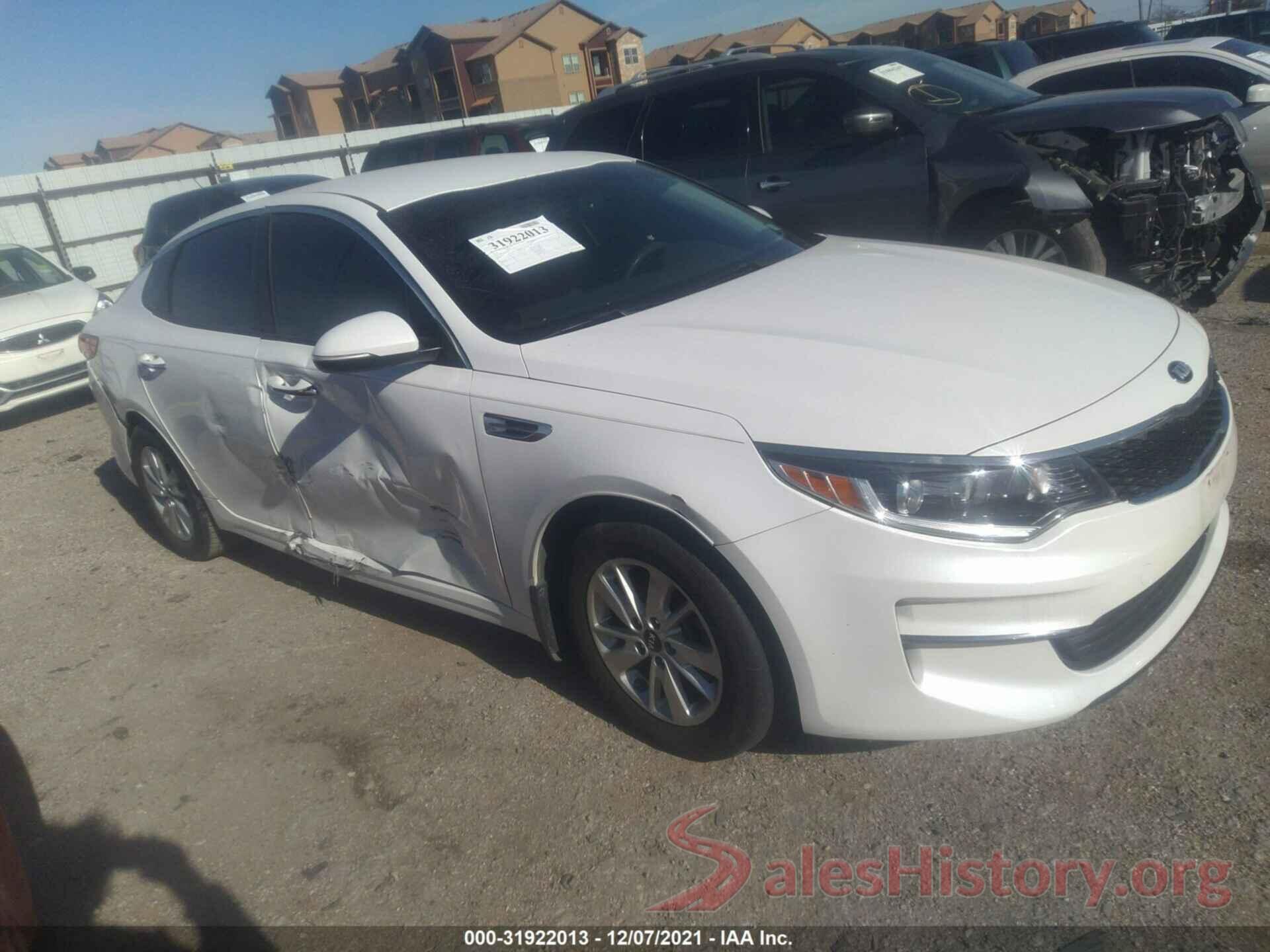 KNAGT4L37G5102182 2016 KIA OPTIMA