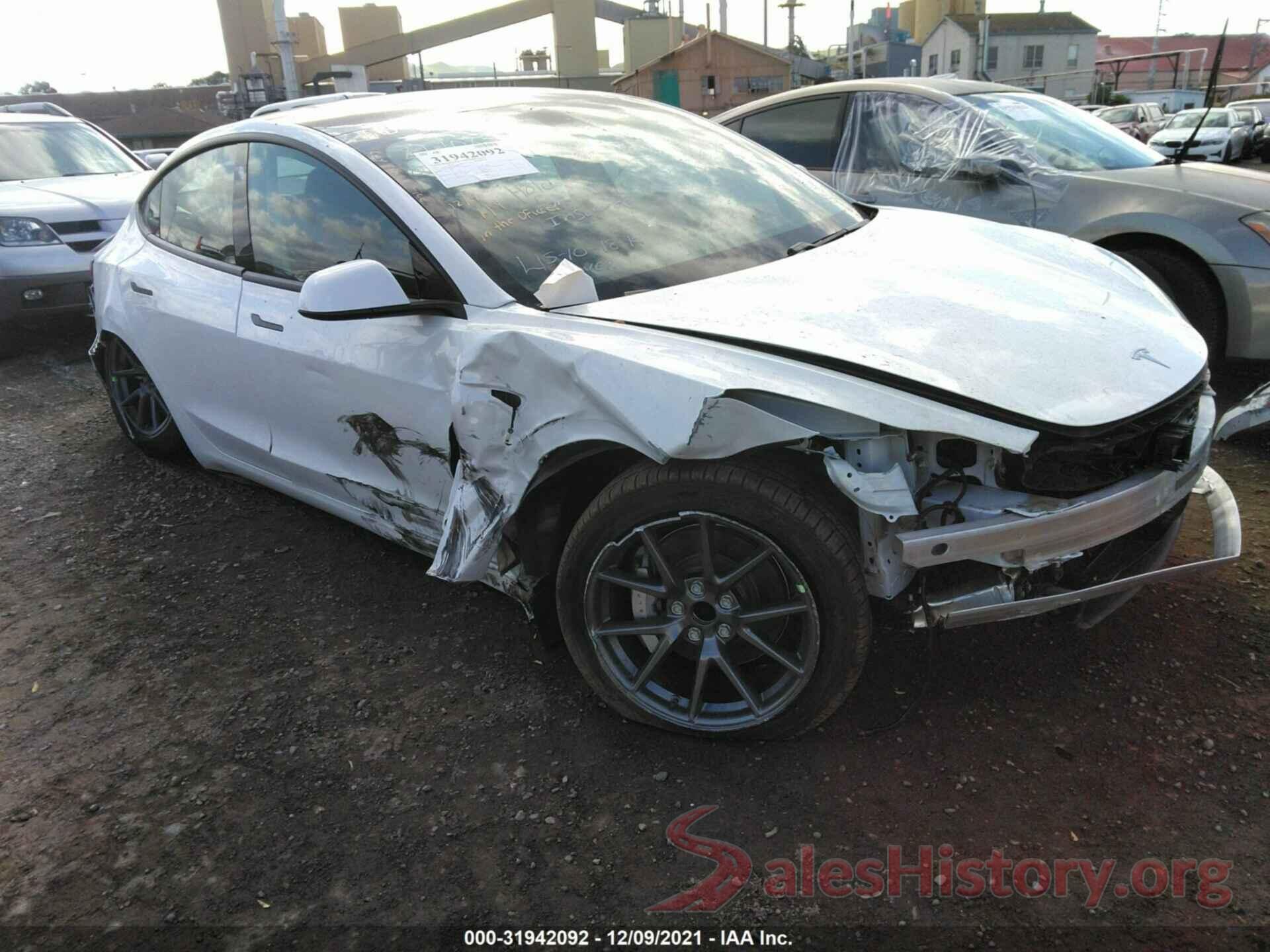 5YJ3E1EA6MF016409 2021 TESLA MODEL 3