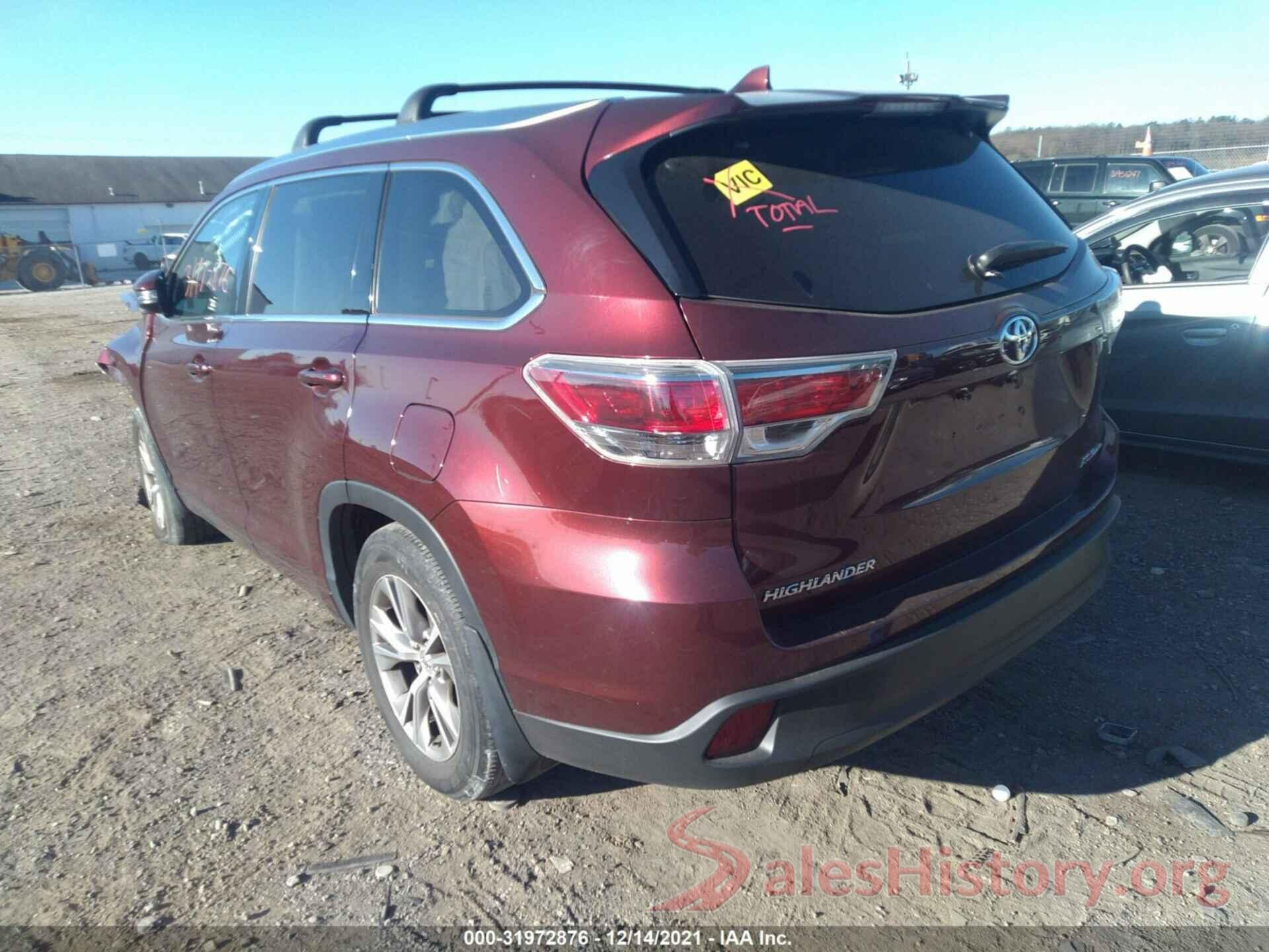 5TDJKRFH8FS181239 2015 TOYOTA HIGHLANDER