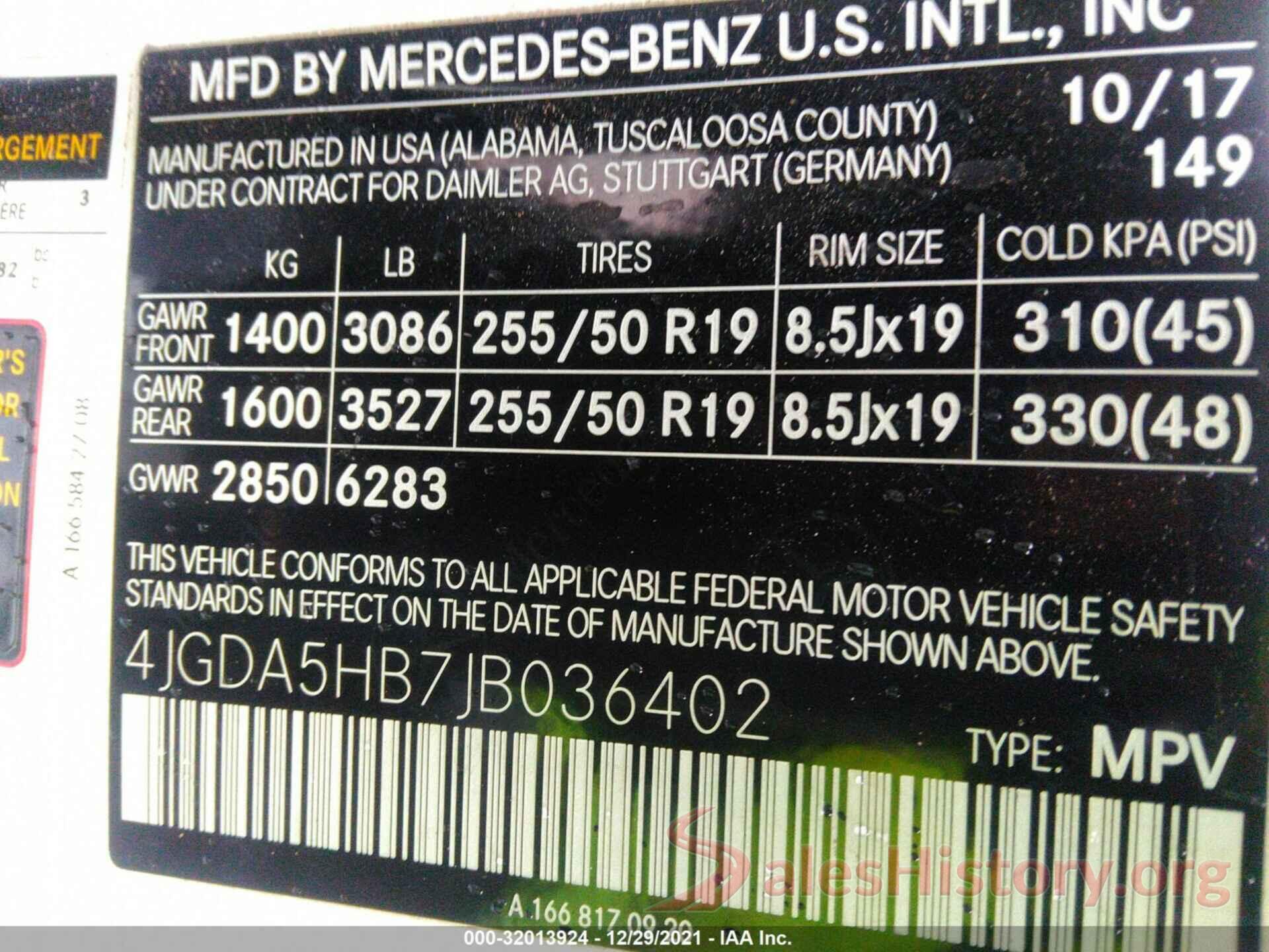 4JGDA5HB7JB036402 2018 MERCEDES-BENZ GLE