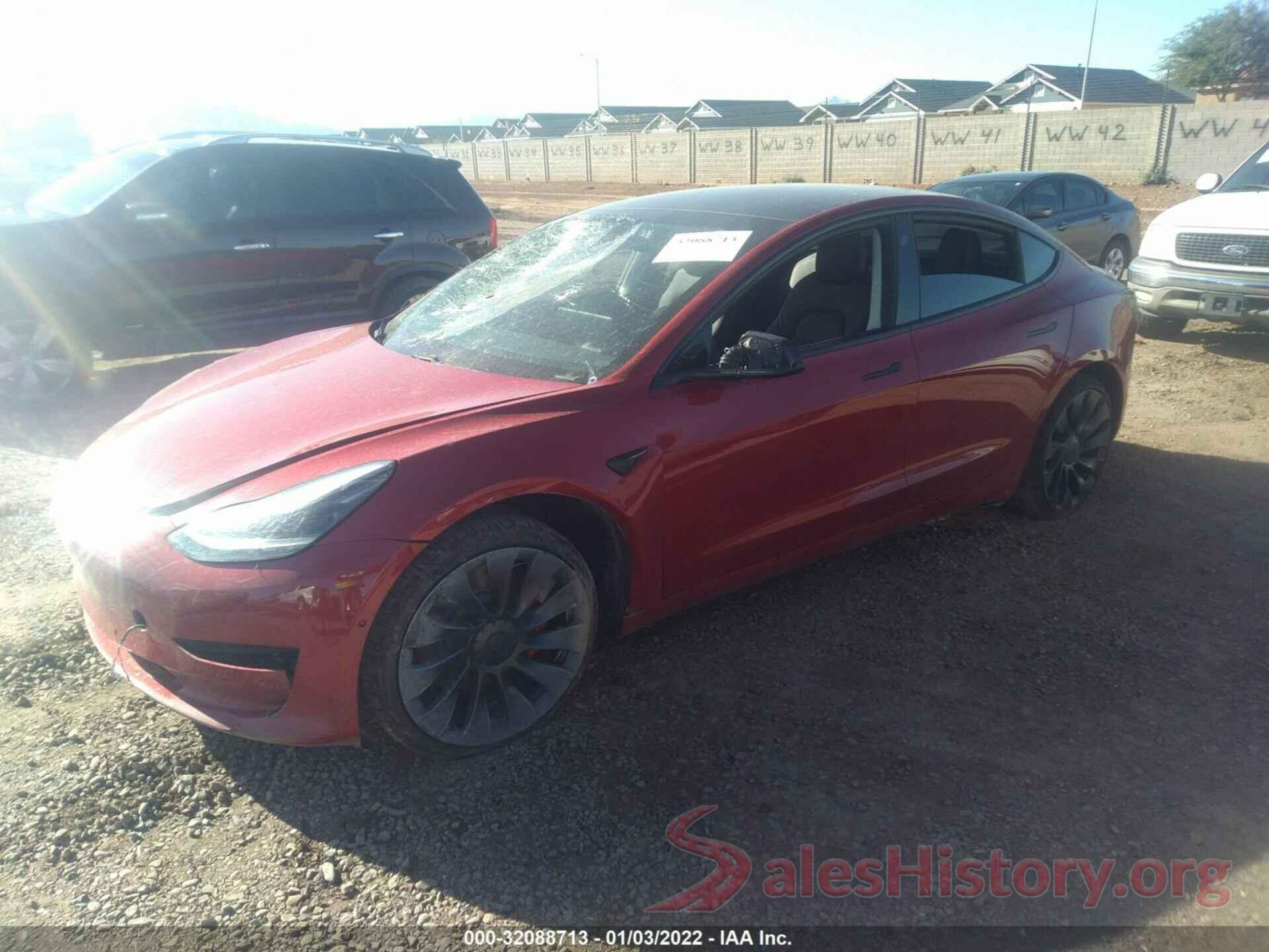 5YJ3E1EC0MF033224 2021 TESLA MODEL 3