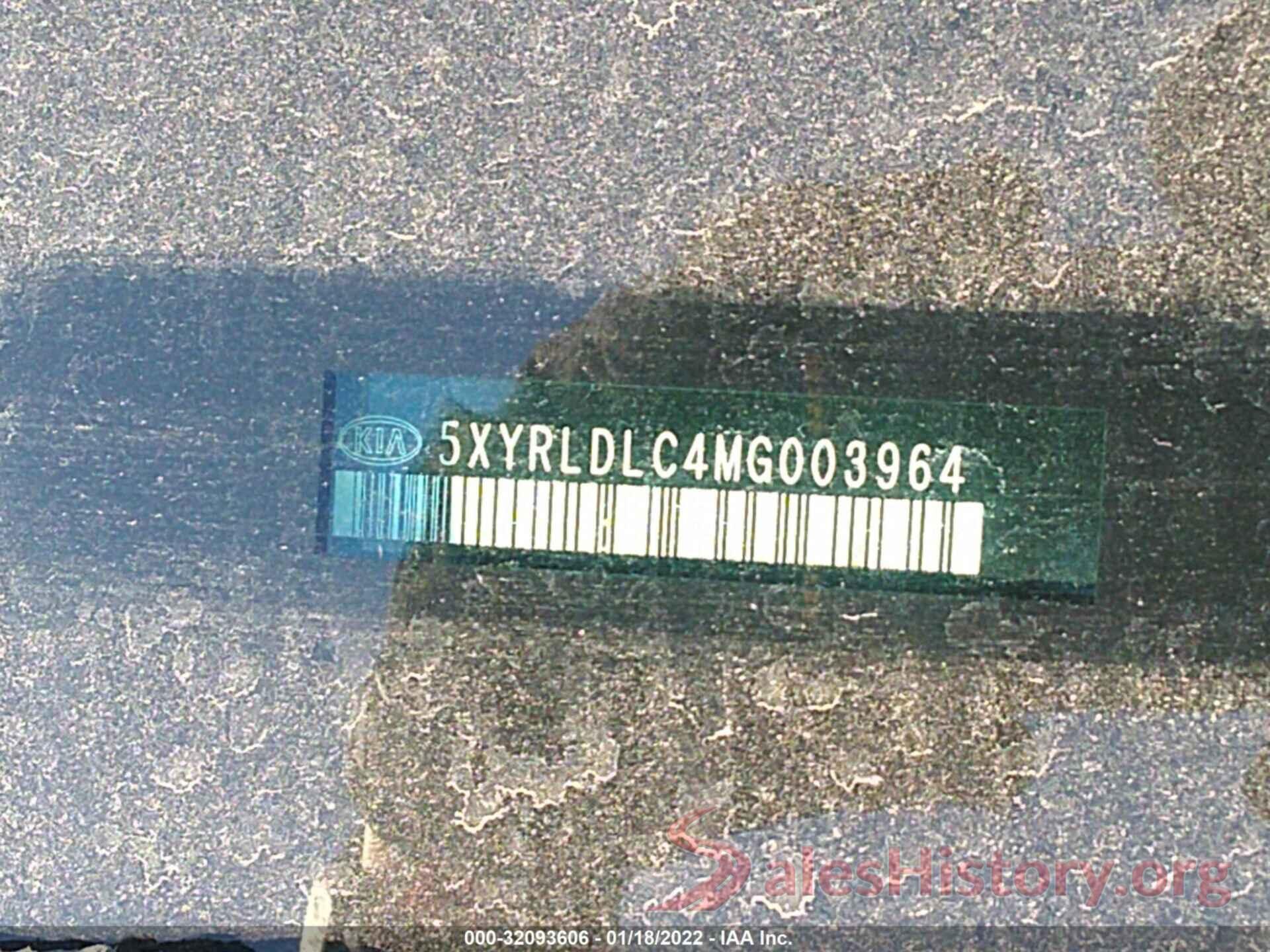 5XYRLDLC4MG003964 2021 KIA SORENTO