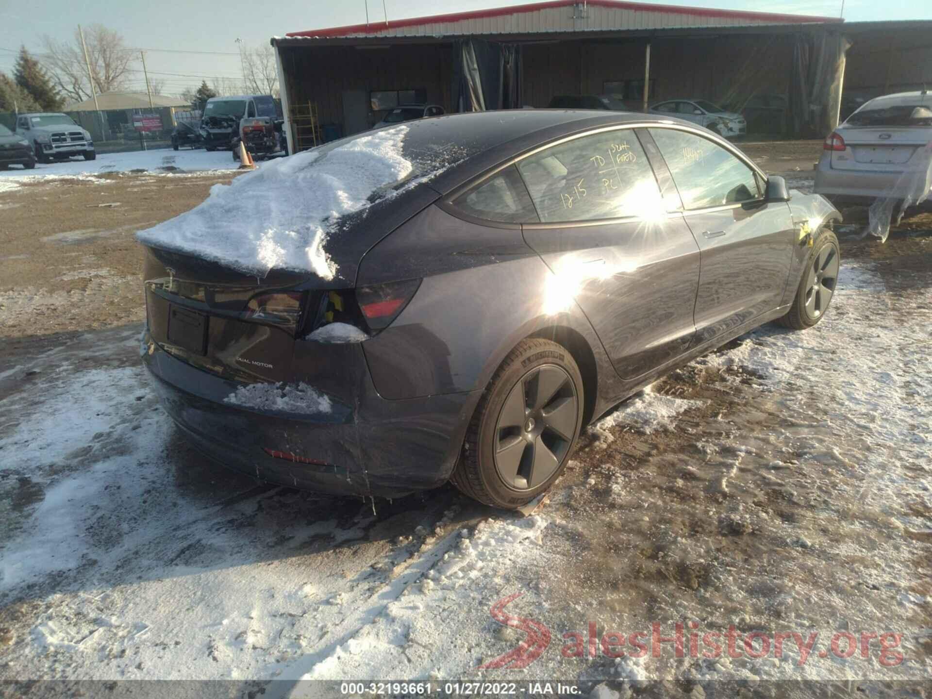 5YJ3E1EB5MF983957 2021 TESLA MODEL 3