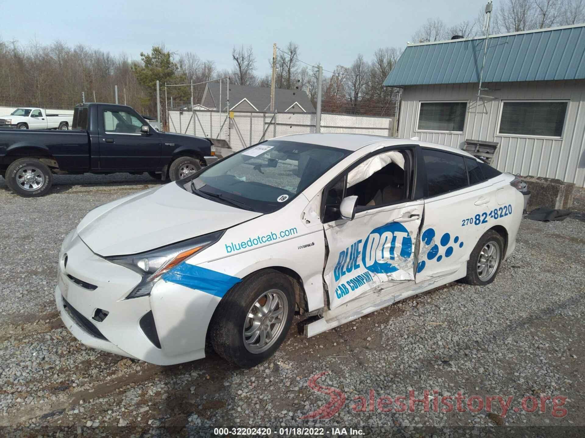 JTDKARFU9G3027789 2016 TOYOTA PRIUS