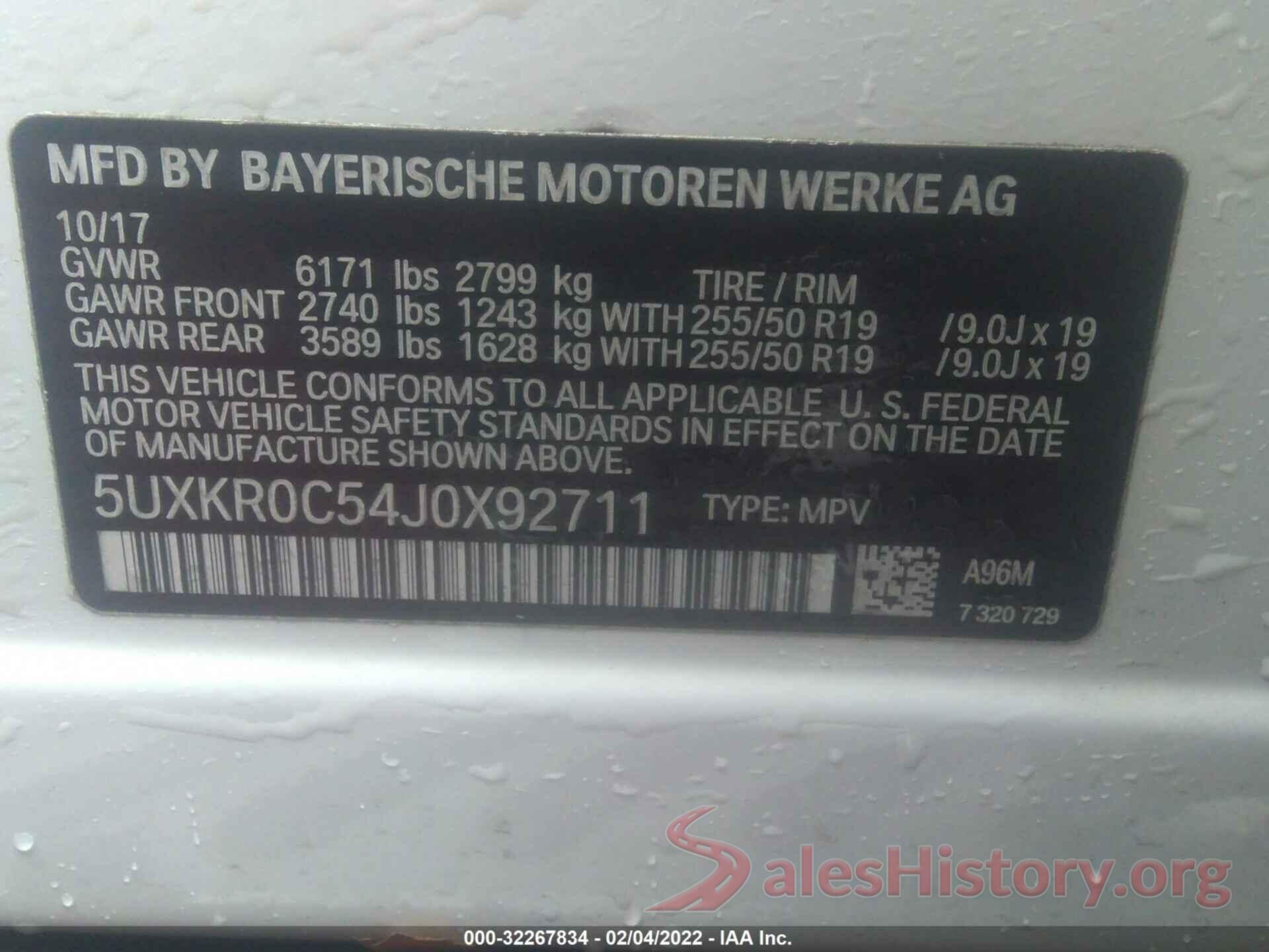 5UXKR0C54J0X92711 2018 BMW X5