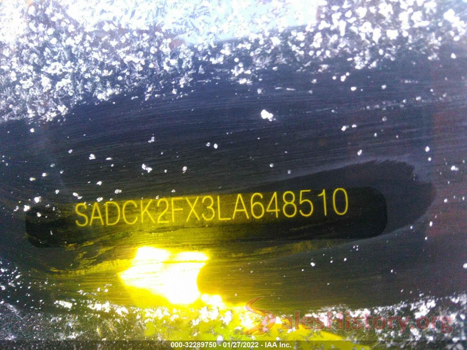 SADCK2FX3LA648510 2020 JAGUAR F-PACE