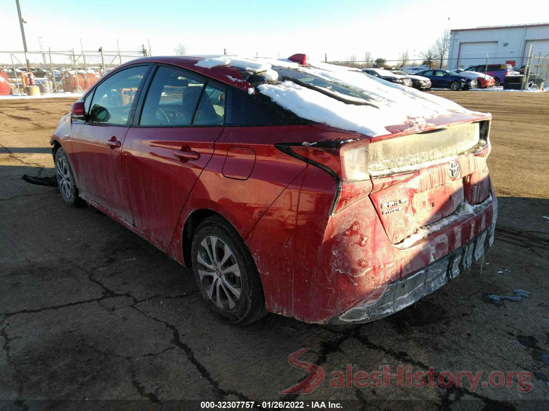 JTDL9RFU9L3022163 2020 TOYOTA PRIUS