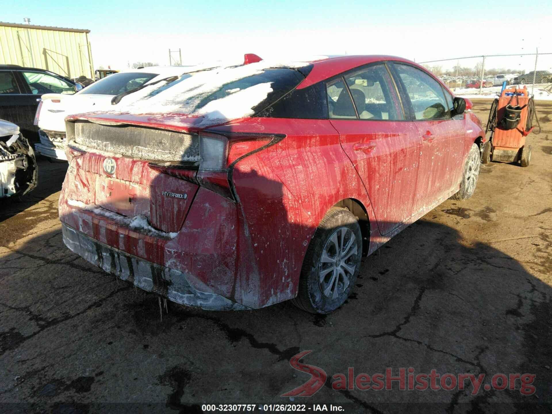 JTDL9RFU9L3022163 2020 TOYOTA PRIUS