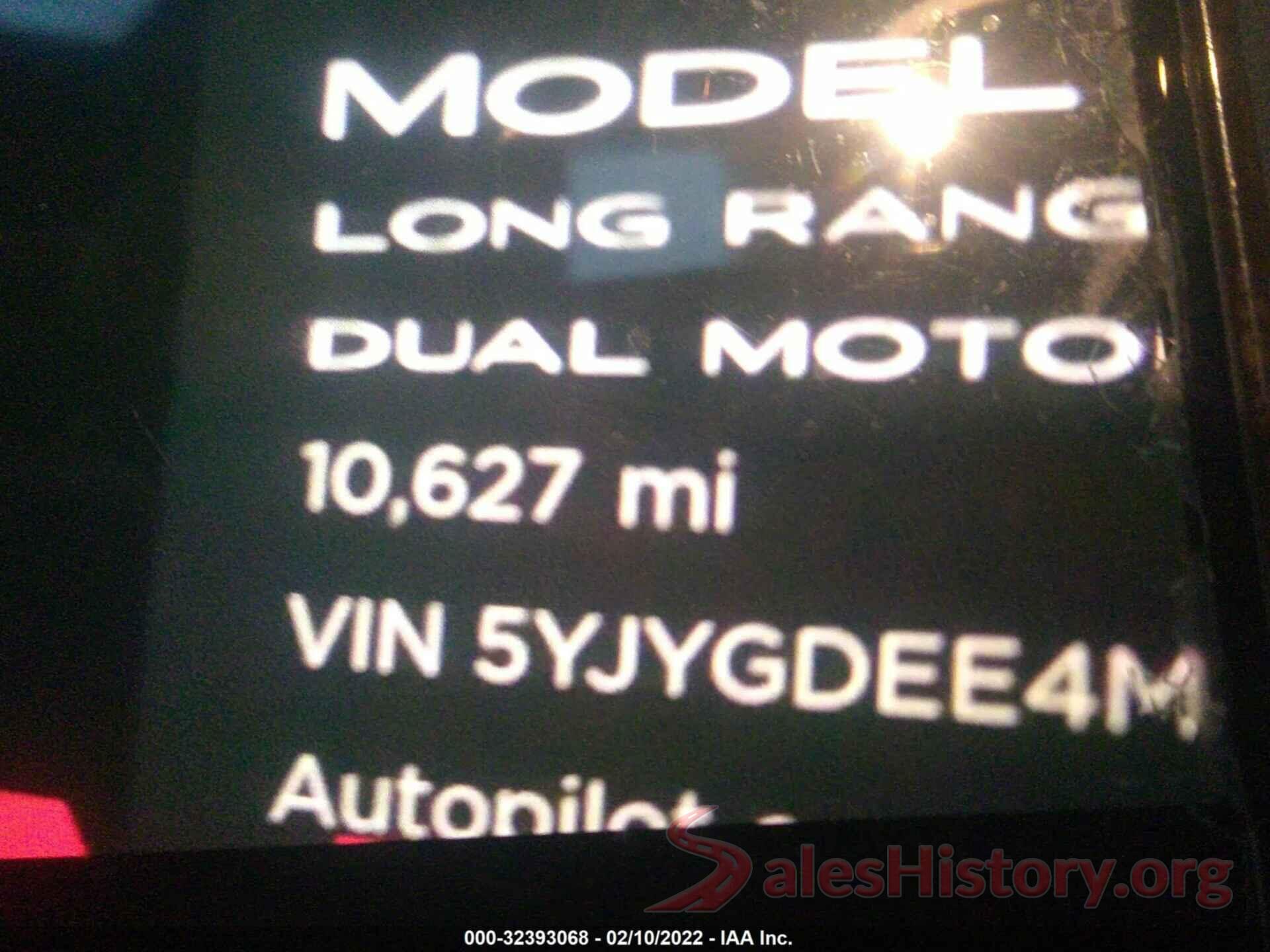 5YJYGDEE4MF183971 2021 TESLA MODEL Y