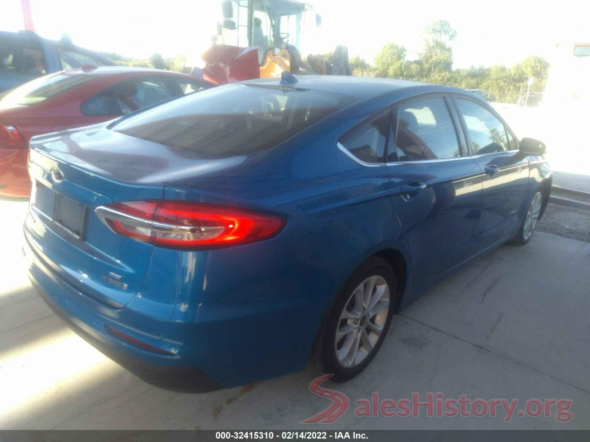 3FA6P0LU5KR127923 2019 FORD FUSION HYBRID