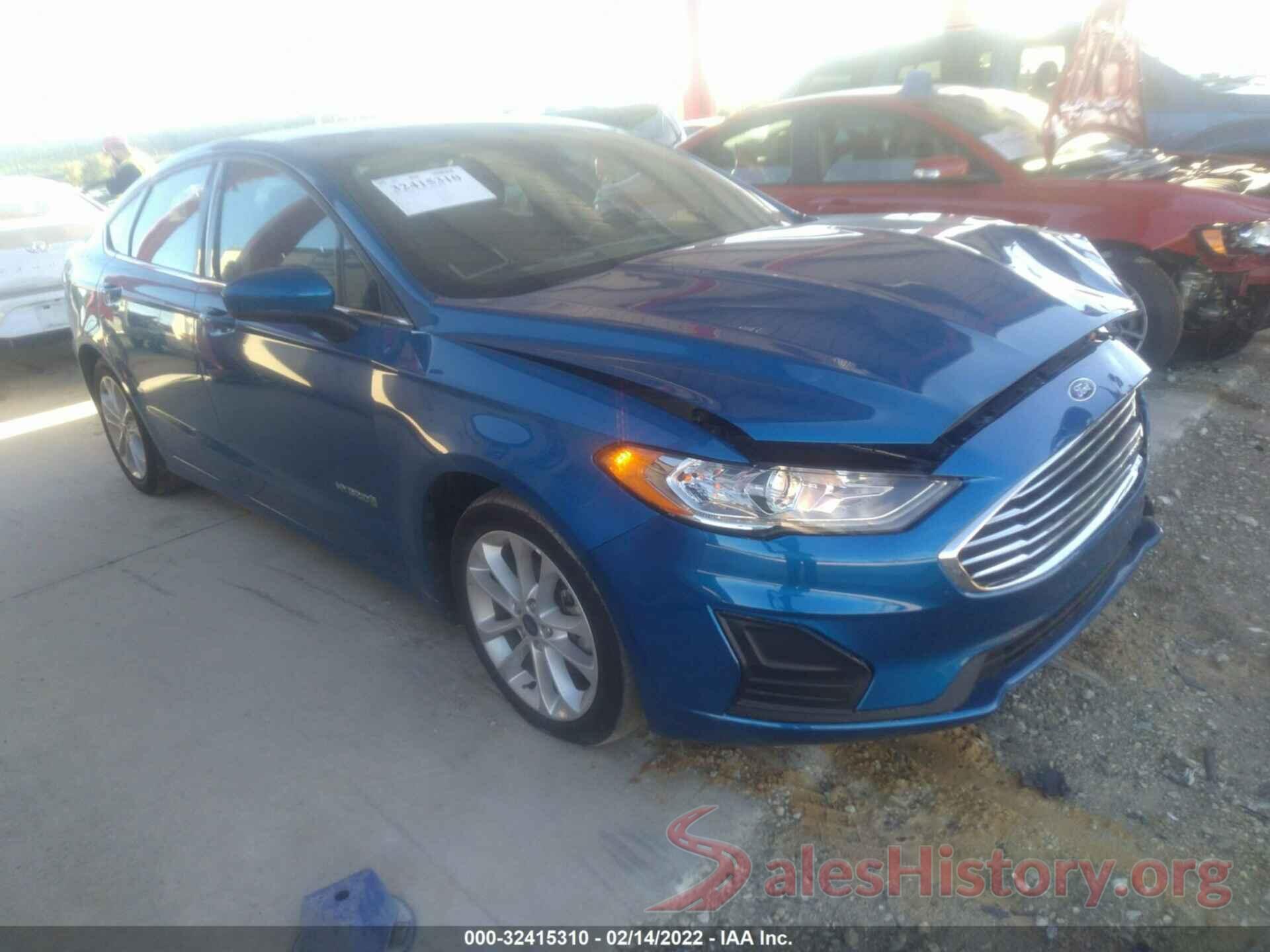 3FA6P0LU5KR127923 2019 FORD FUSION HYBRID