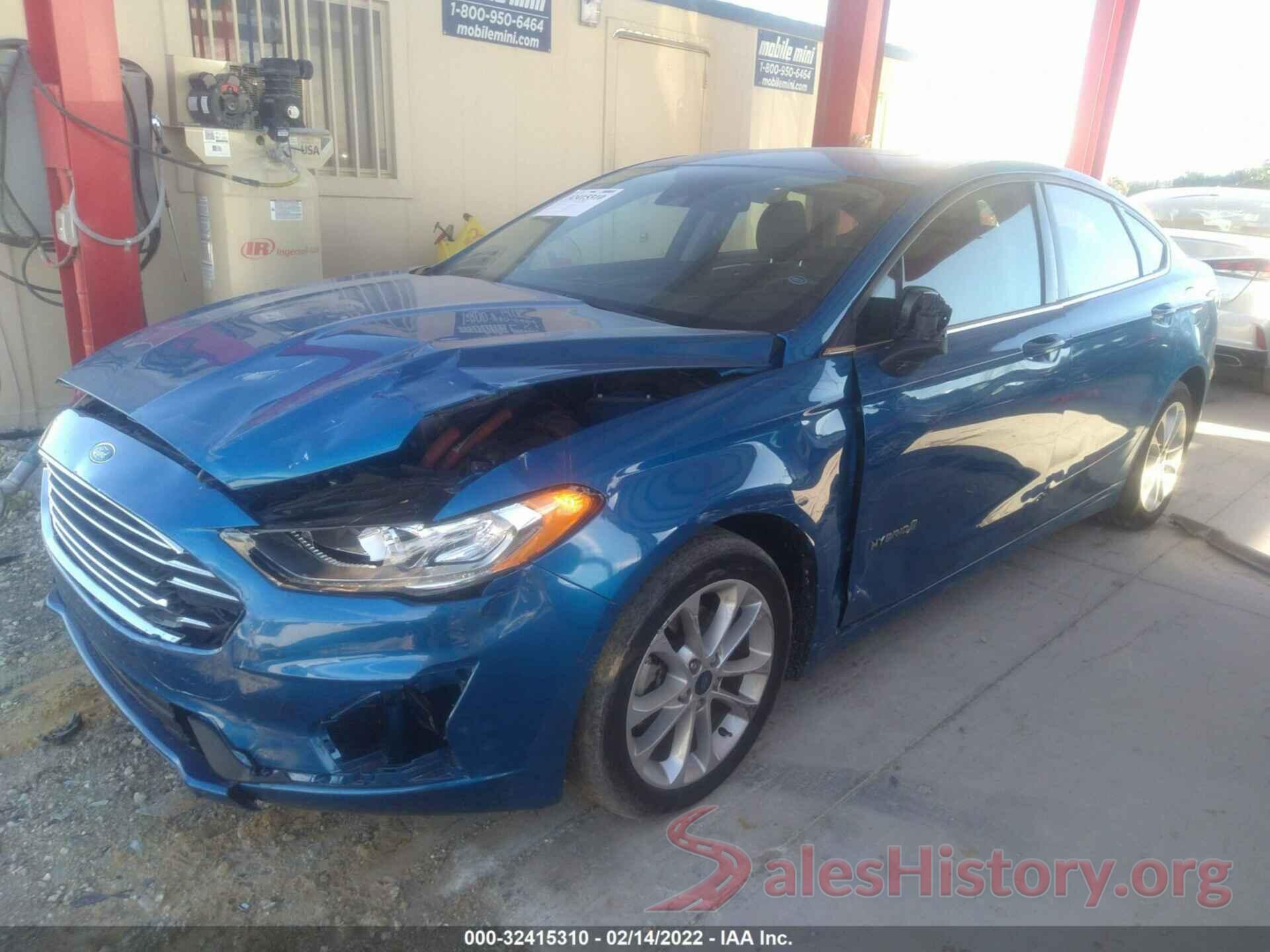 3FA6P0LU5KR127923 2019 FORD FUSION HYBRID