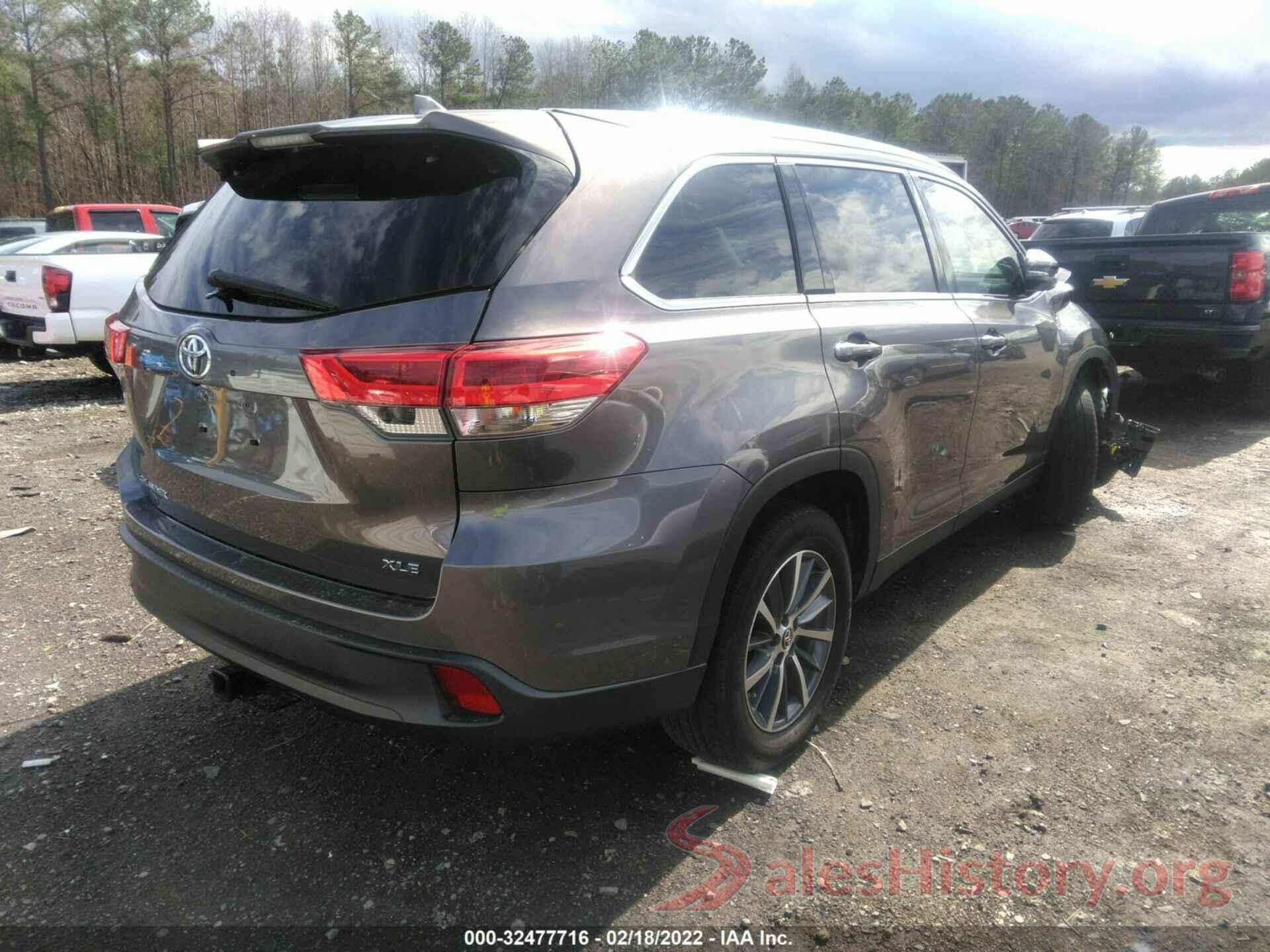 5TDKZRFH3KS567223 2019 TOYOTA HIGHLANDER