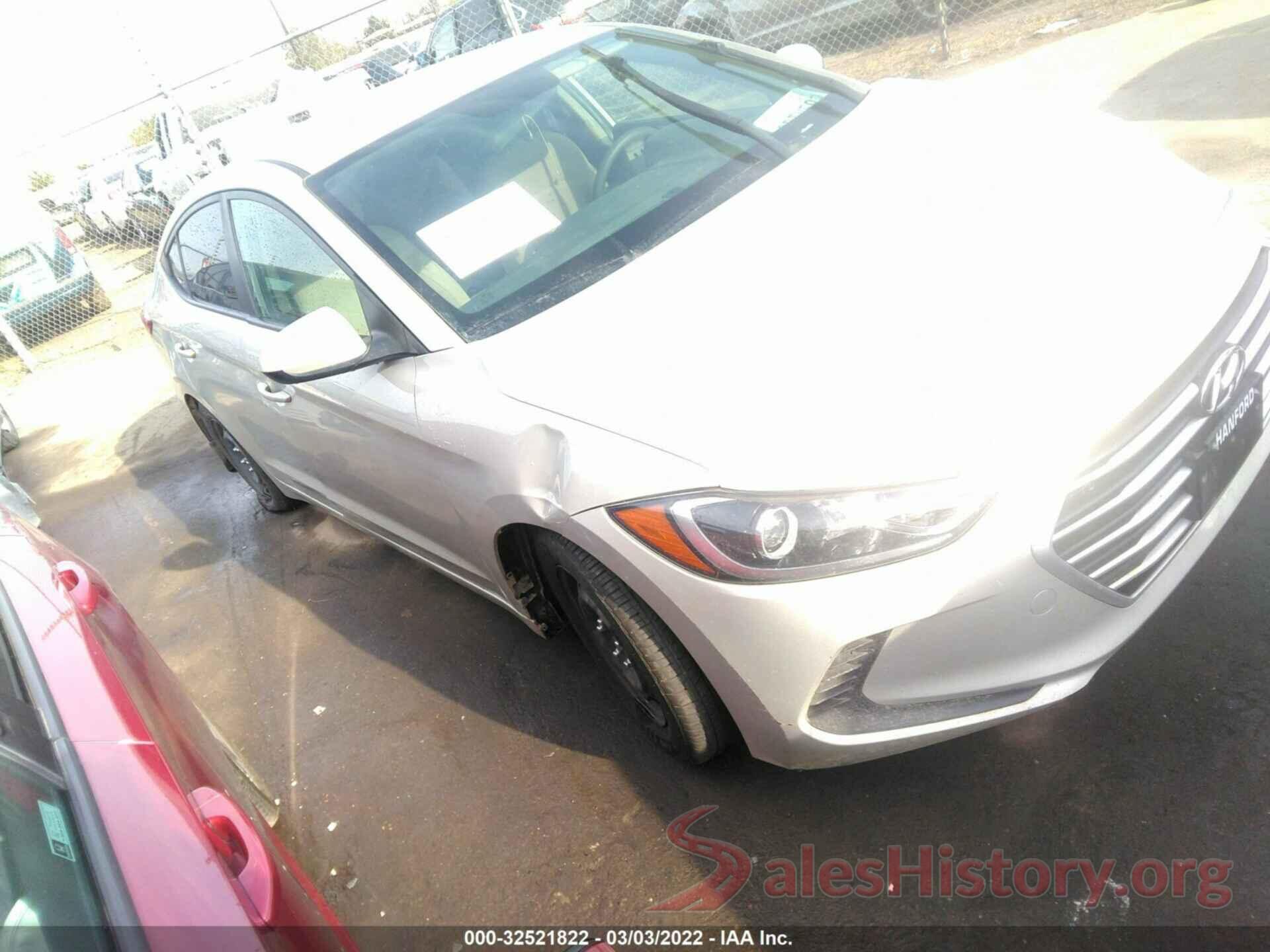 KMHD74LF3HU393884 2017 HYUNDAI ELANTRA