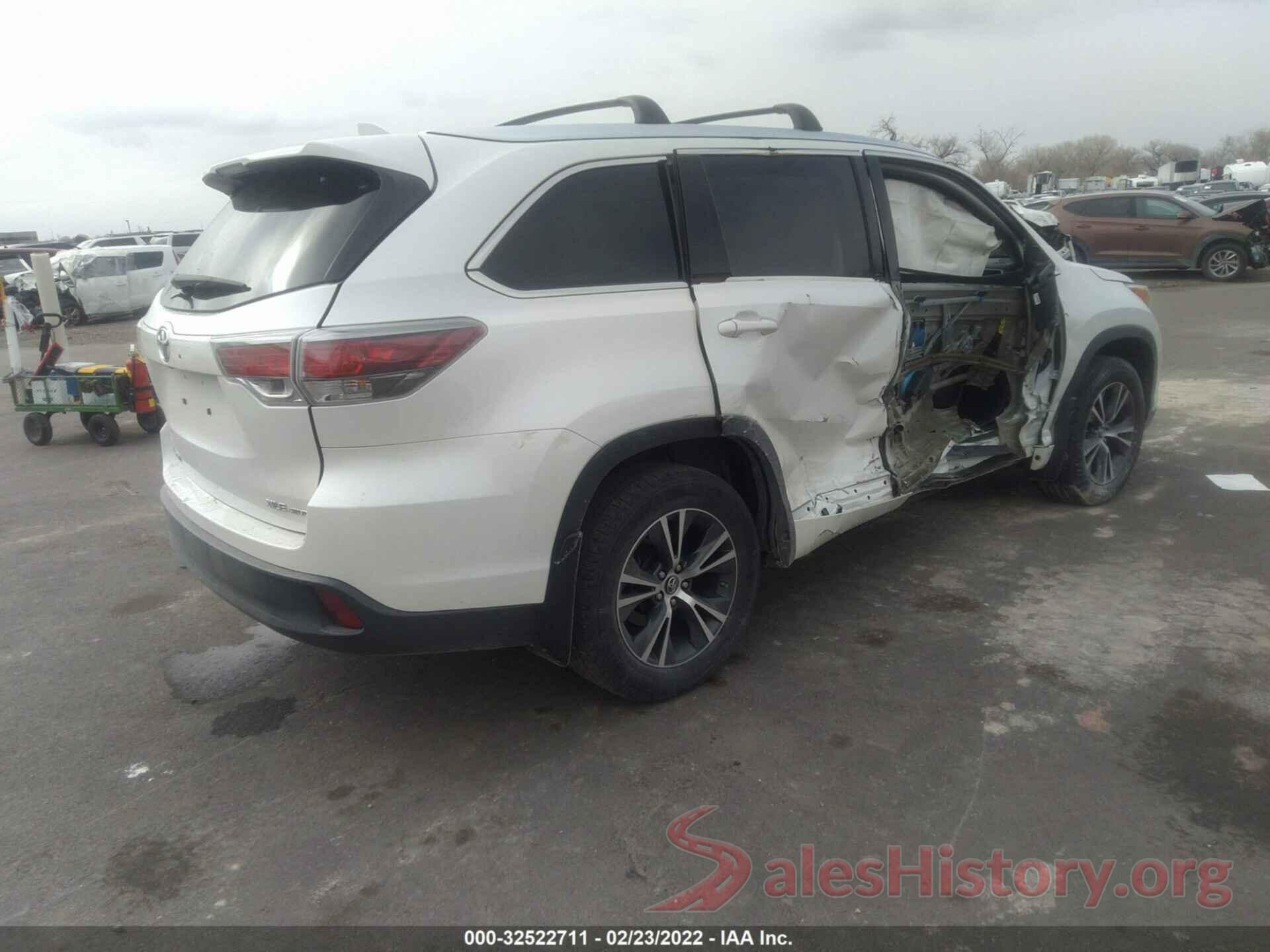 5TDJKRFH5GS351686 2016 TOYOTA HIGHLANDER