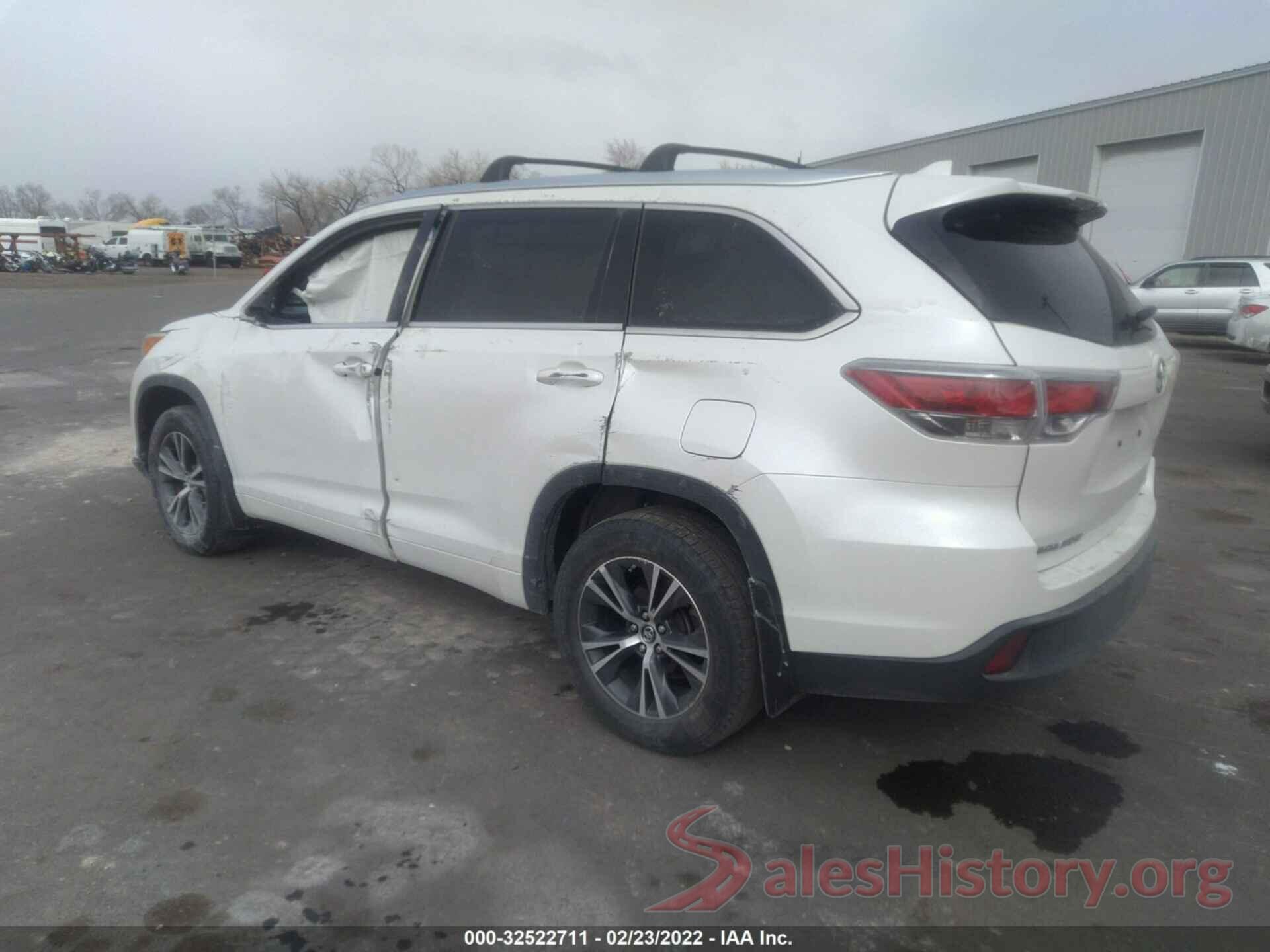 5TDJKRFH5GS351686 2016 TOYOTA HIGHLANDER