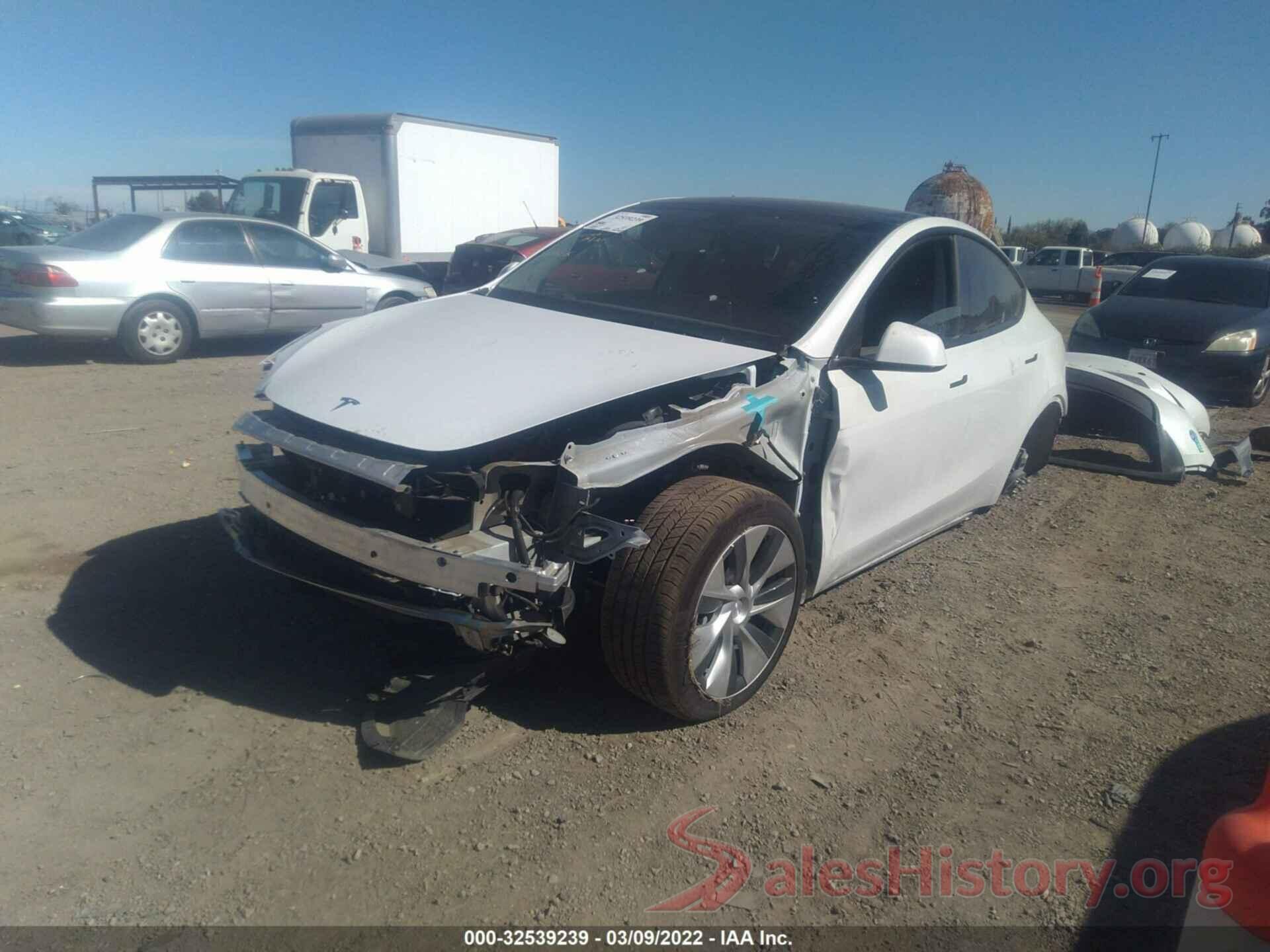 5YJYGDEE2MF222850 2021 TESLA MODEL Y