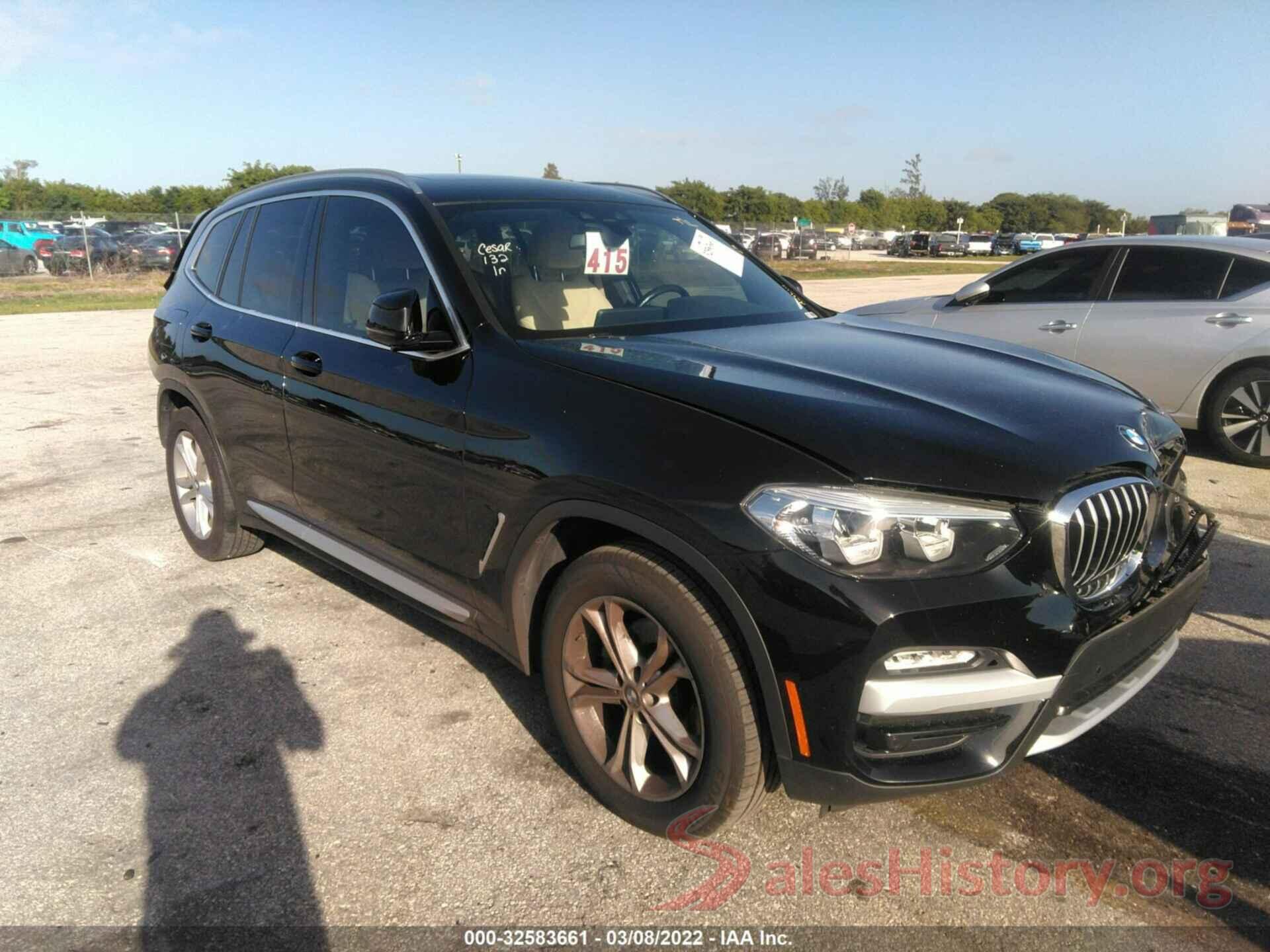 5UXTR7C55KLF27022 2019 BMW X3