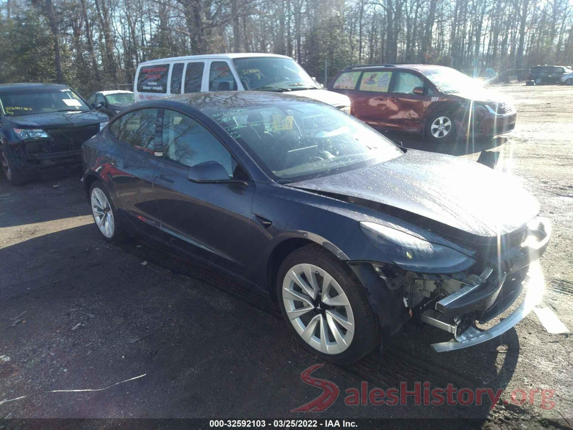 5YJ3E1EB2NF126318 2022 TESLA MODEL 3