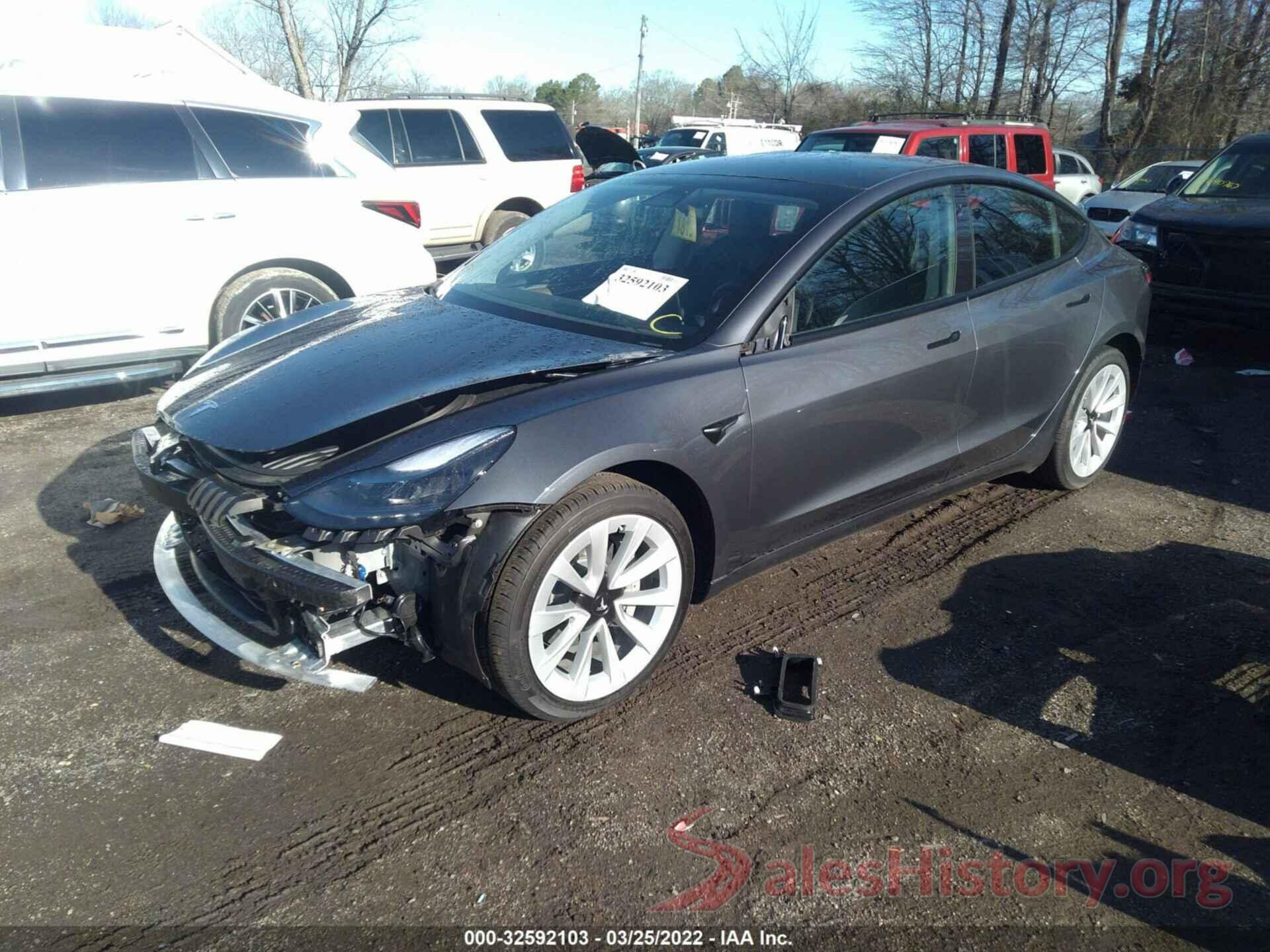 5YJ3E1EB2NF126318 2022 TESLA MODEL 3