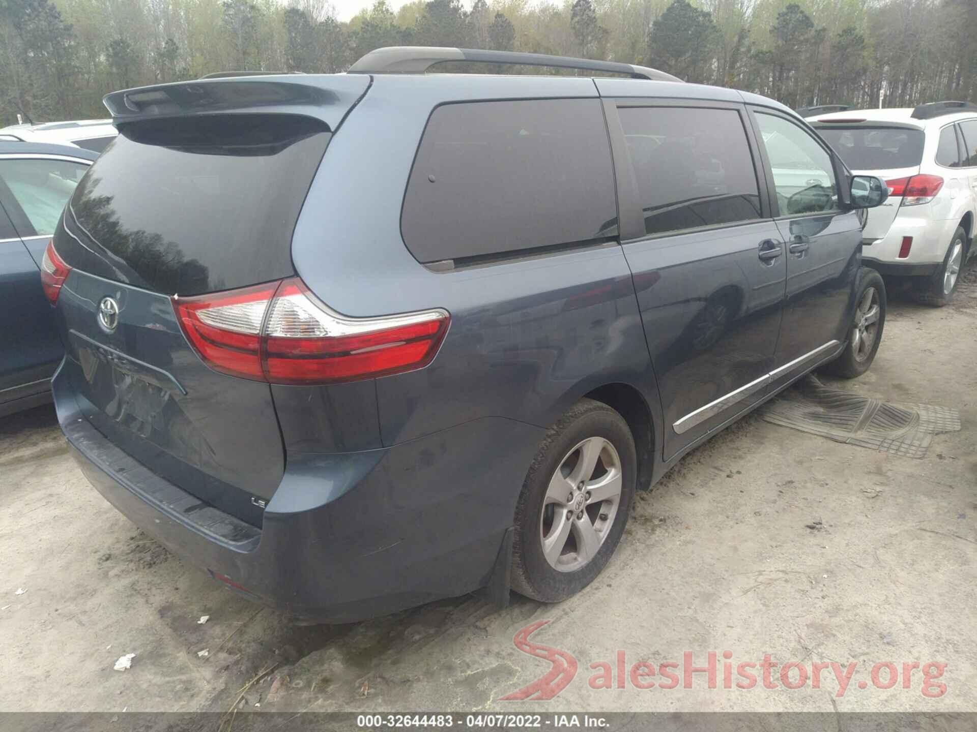 5TDKZ3DC1HS768602 2017 TOYOTA SIENNA