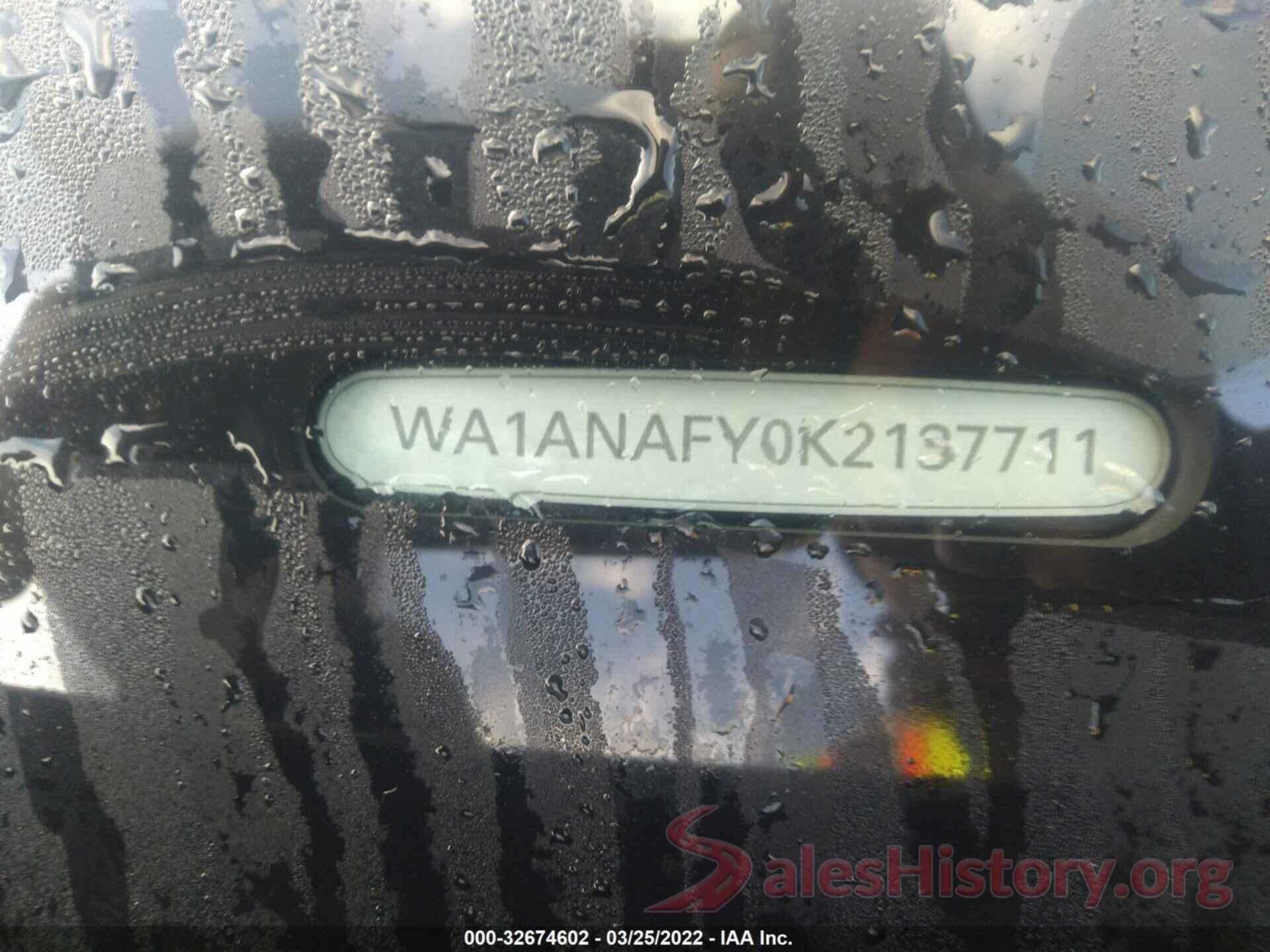 WA1ANAFY0K2137711 2019 AUDI Q5