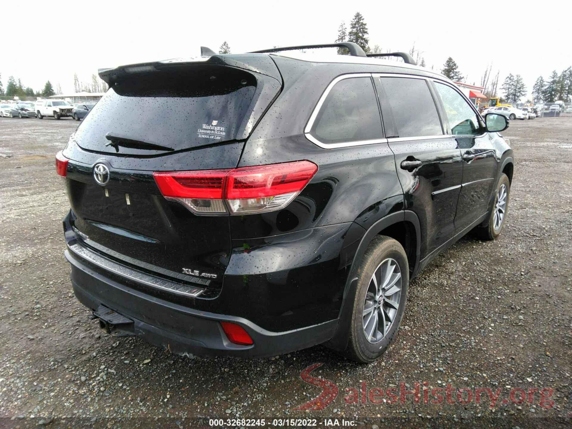 5TDJZRFH6KS614997 2019 TOYOTA HIGHLANDER