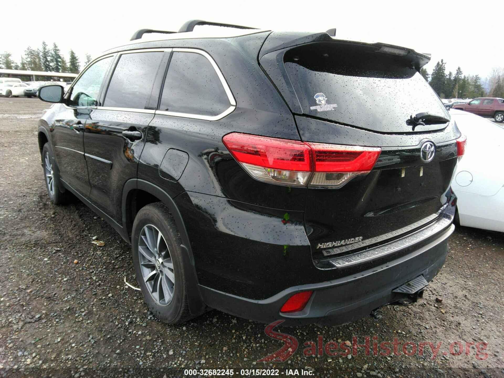 5TDJZRFH6KS614997 2019 TOYOTA HIGHLANDER