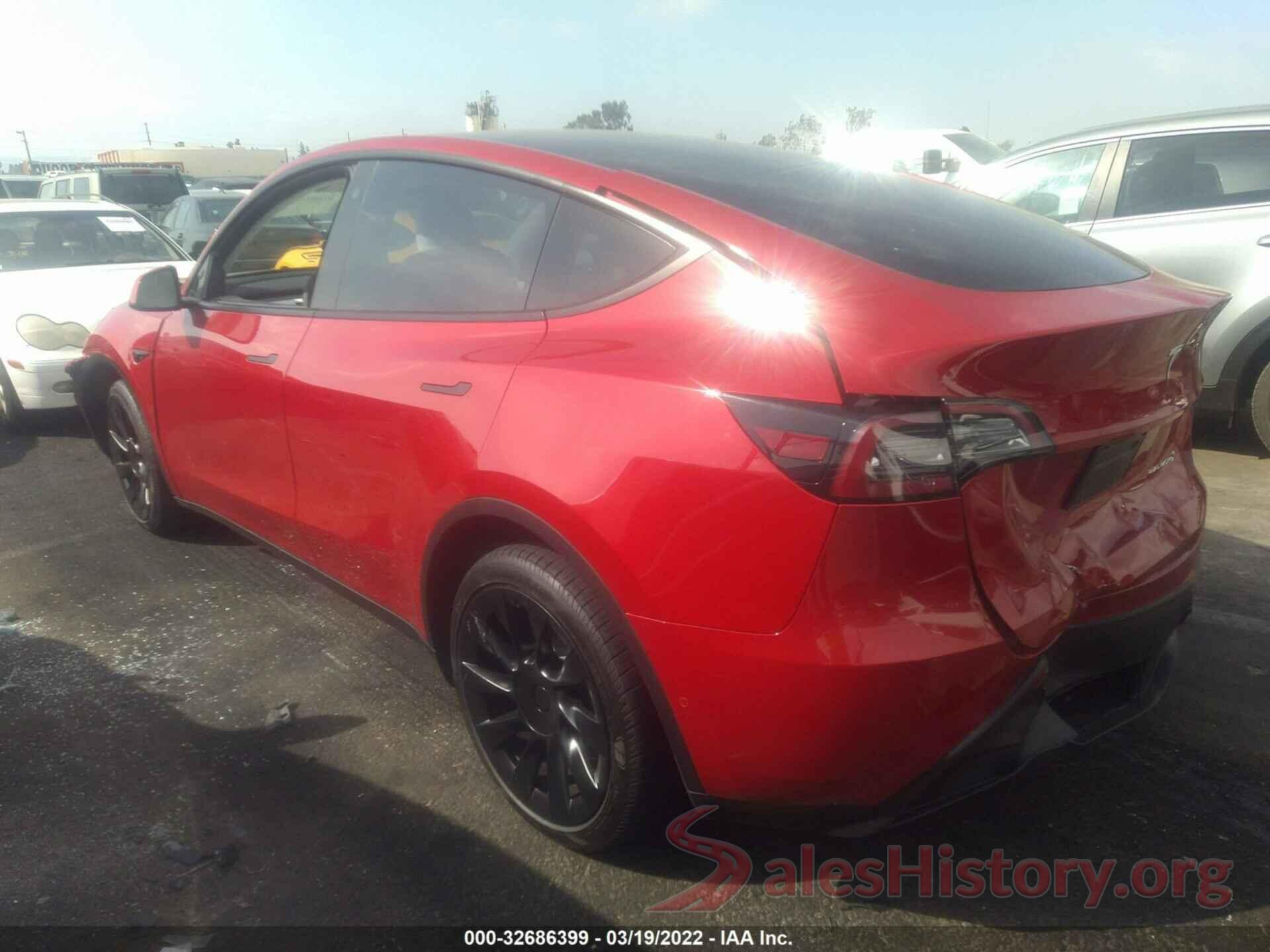 7SAYGDEEXNF369213 2022 TESLA MODEL Y