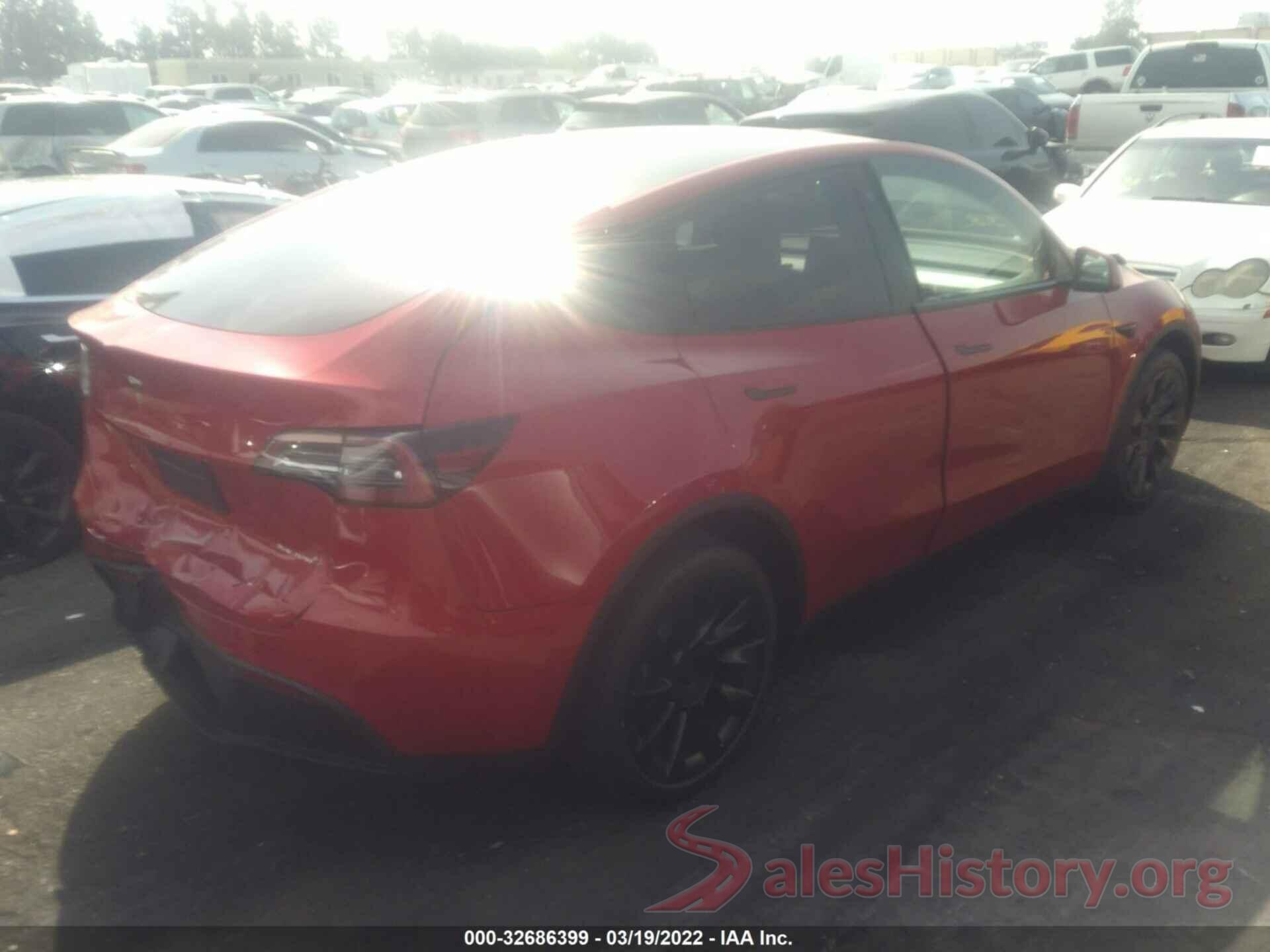 7SAYGDEEXNF369213 2022 TESLA MODEL Y