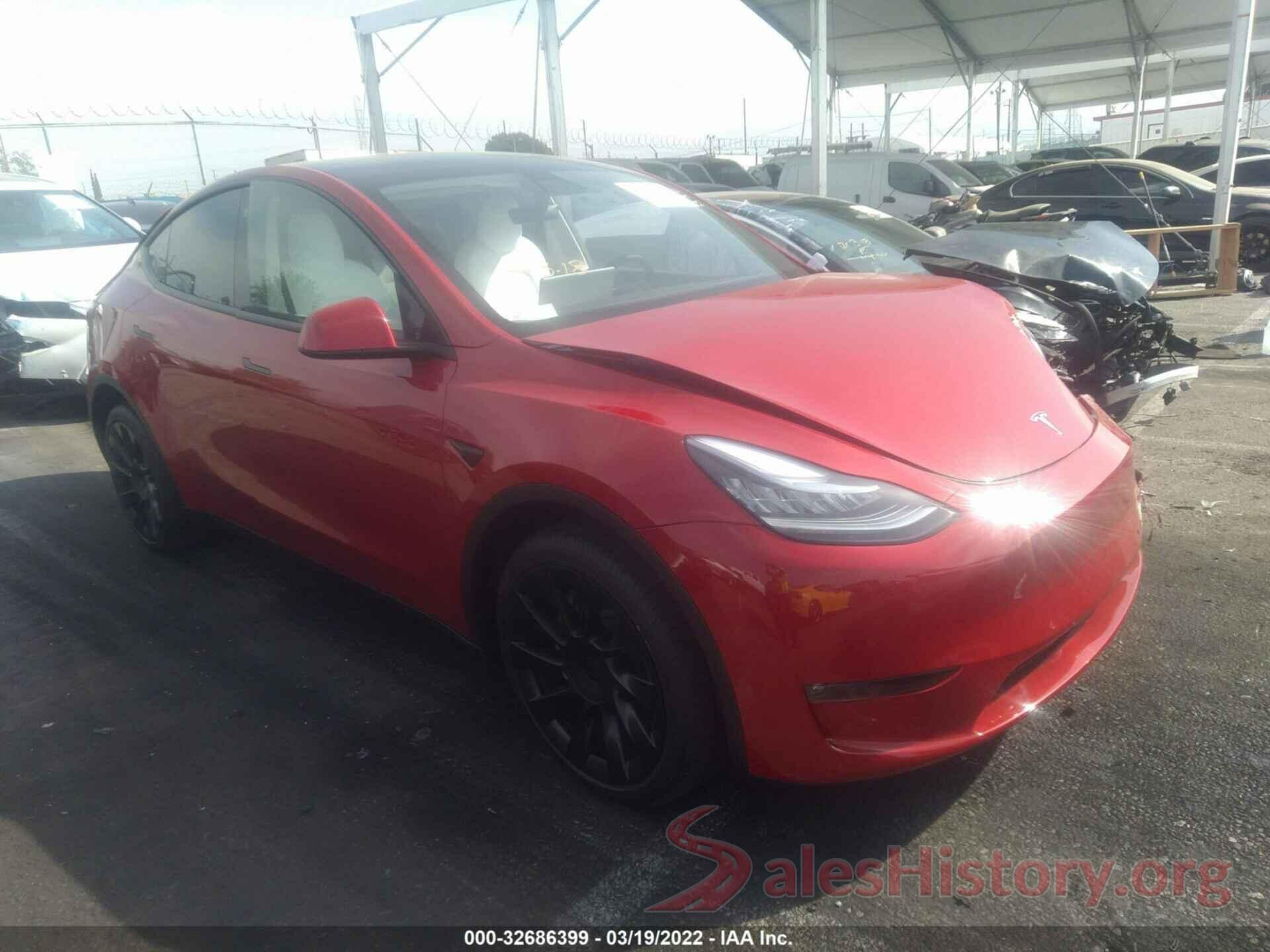 7SAYGDEEXNF369213 2022 TESLA MODEL Y