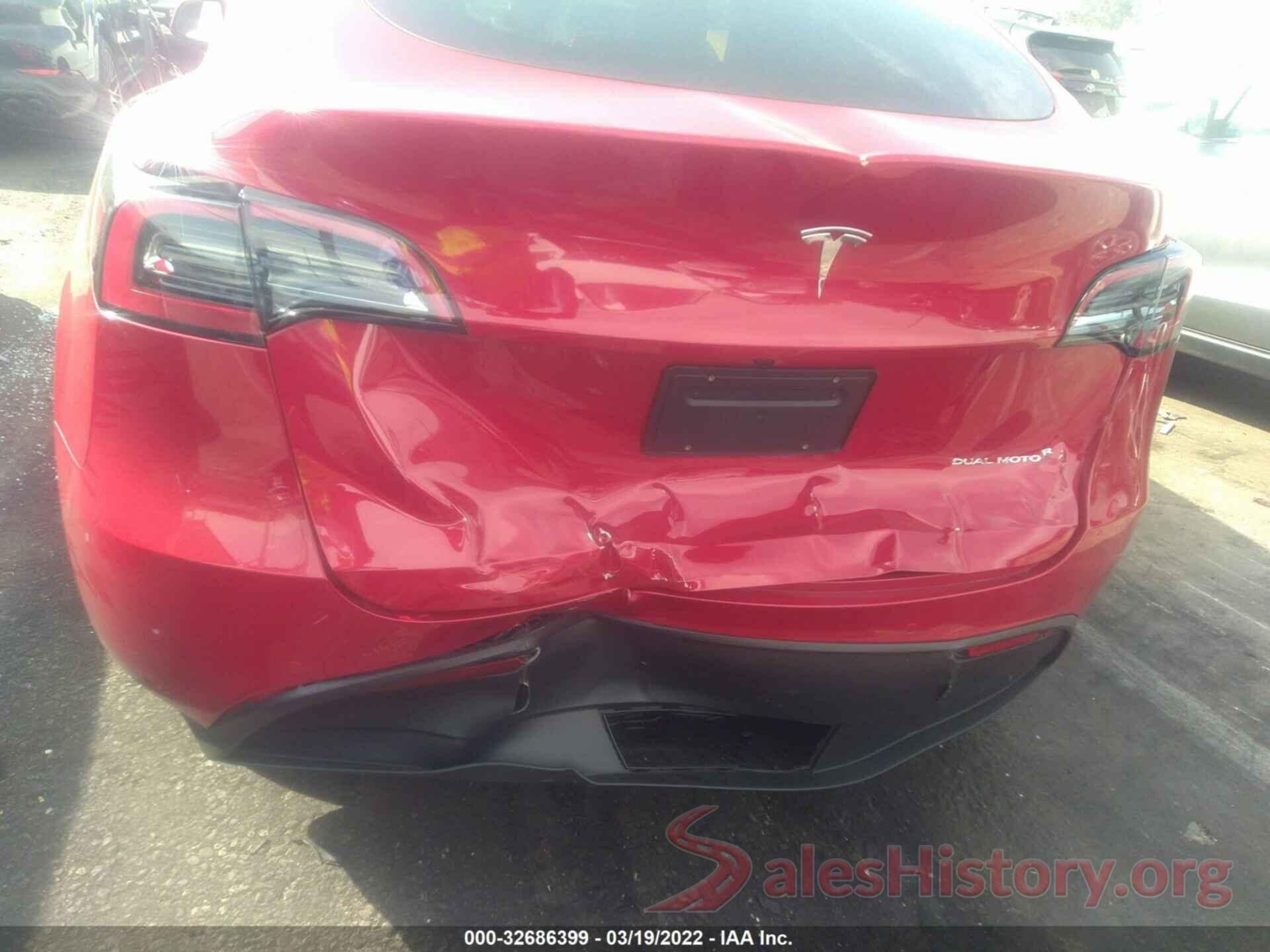 7SAYGDEEXNF369213 2022 TESLA MODEL Y