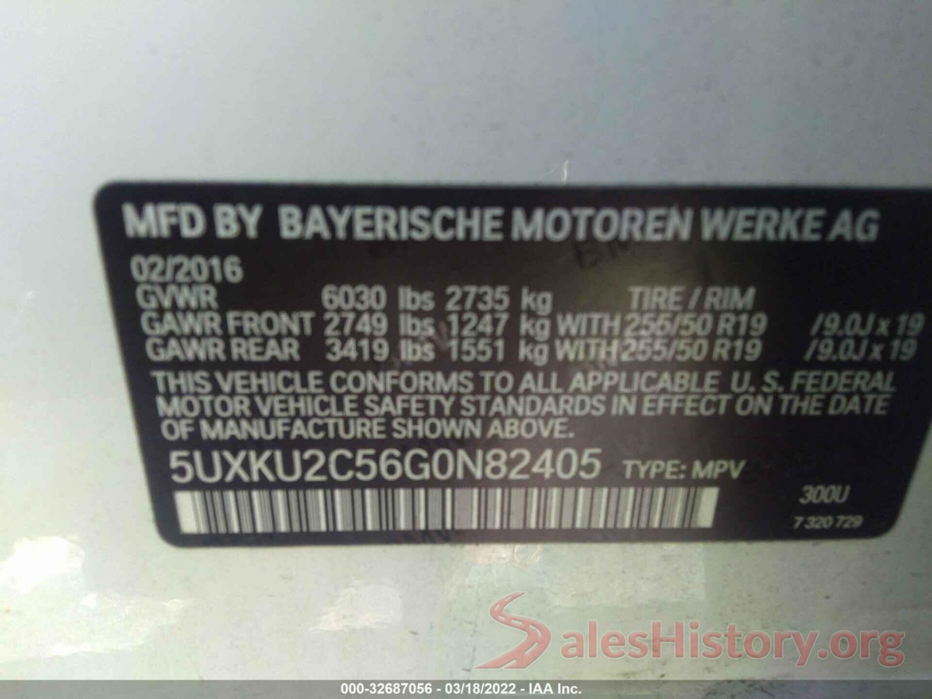 5UXKU2C56G0N82405 2016 BMW X6