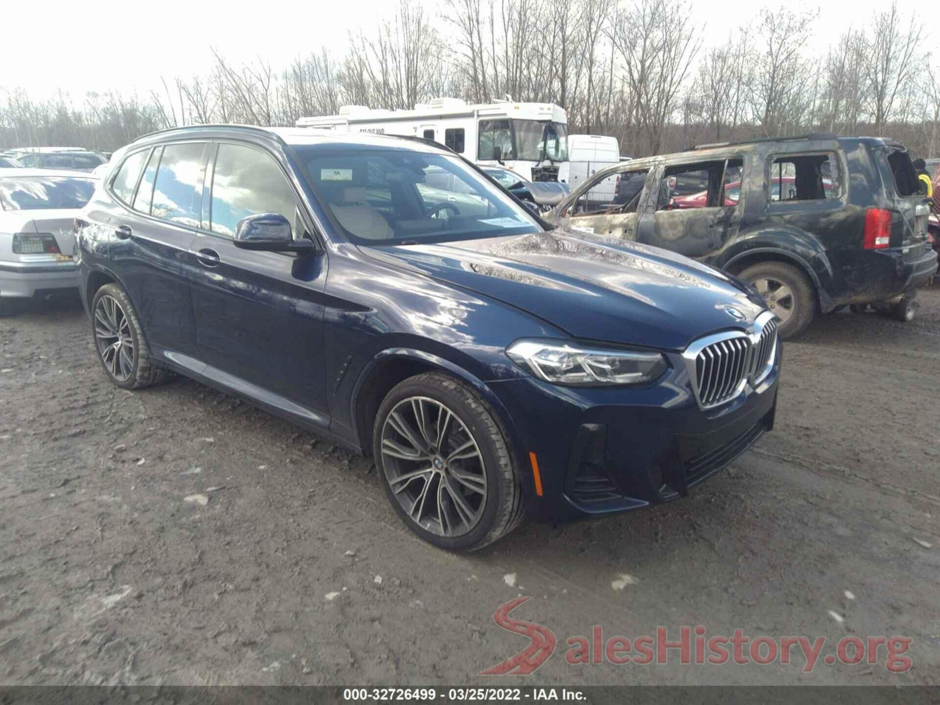 5UX53DP08N9K52106 2022 BMW X3