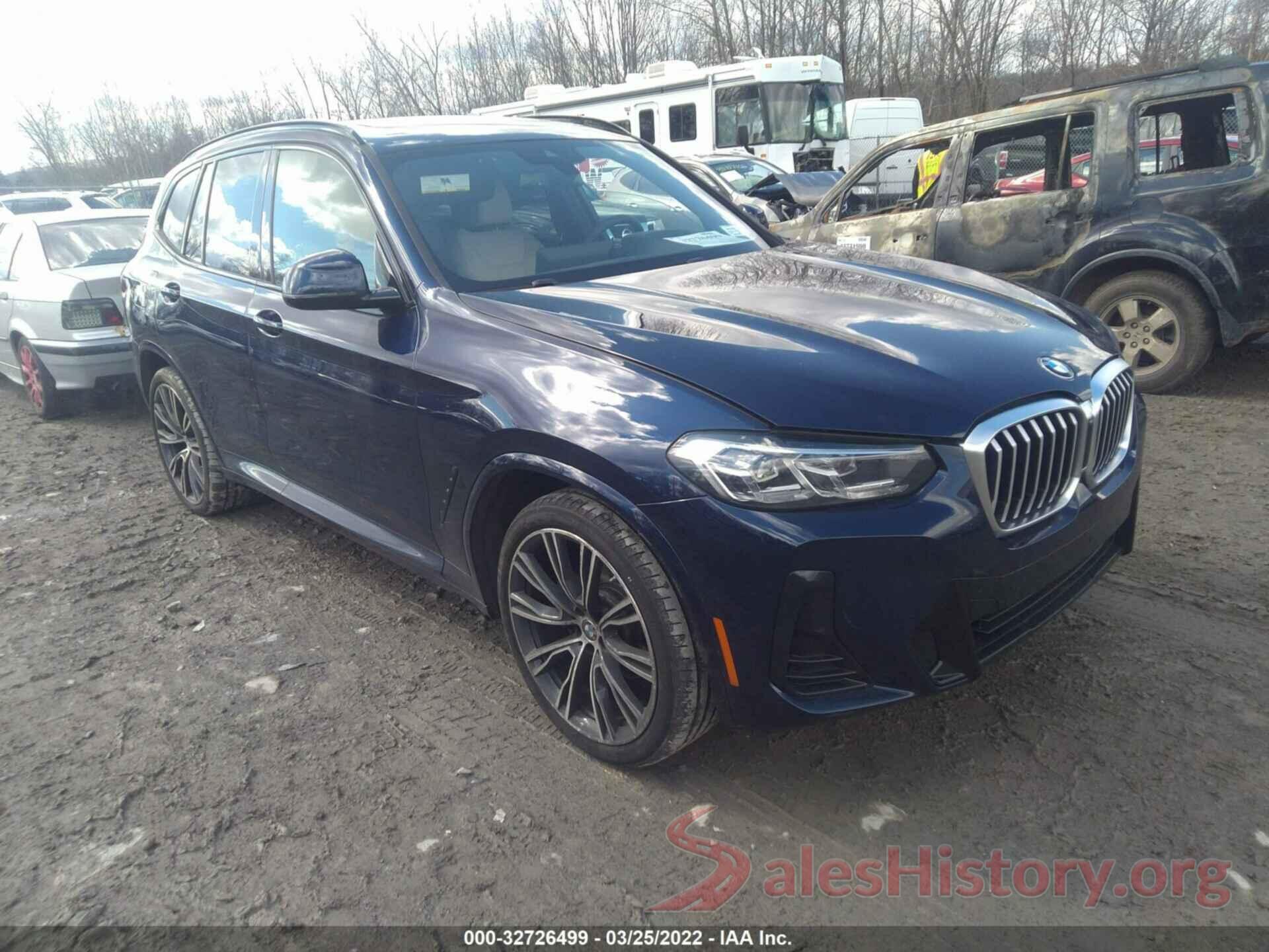 5UX53DP08N9K52106 2022 BMW X3