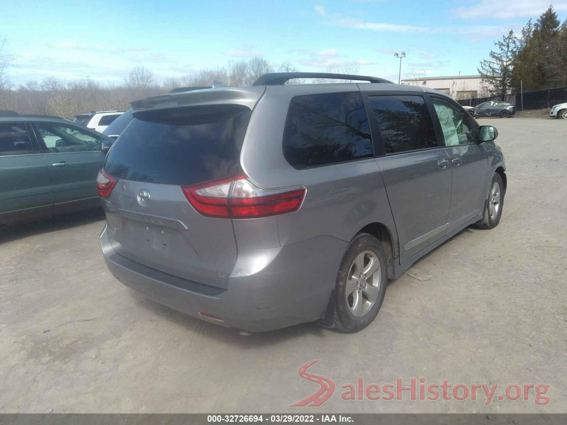 5TDKZ3DC7JS951945 2018 TOYOTA SIENNA