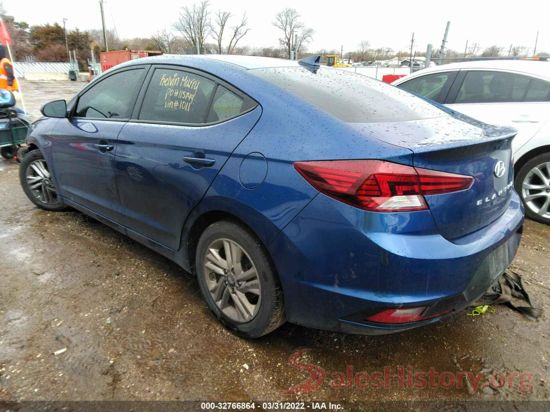 5NPD84LF0KH431011 2019 HYUNDAI ELANTRA