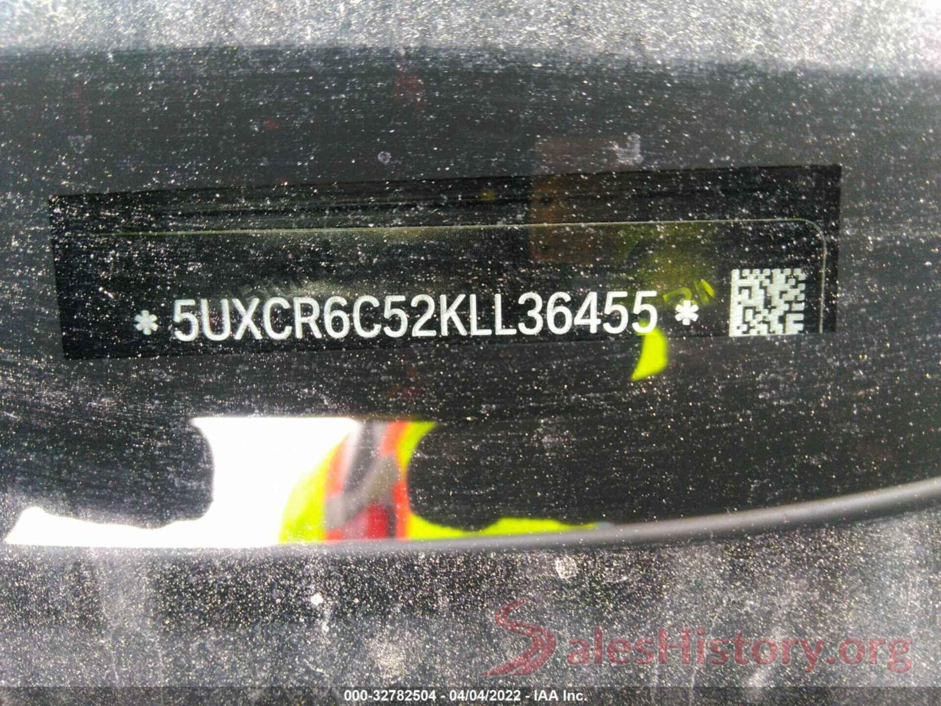 5UXCR6C52KLL36455 2019 BMW X5