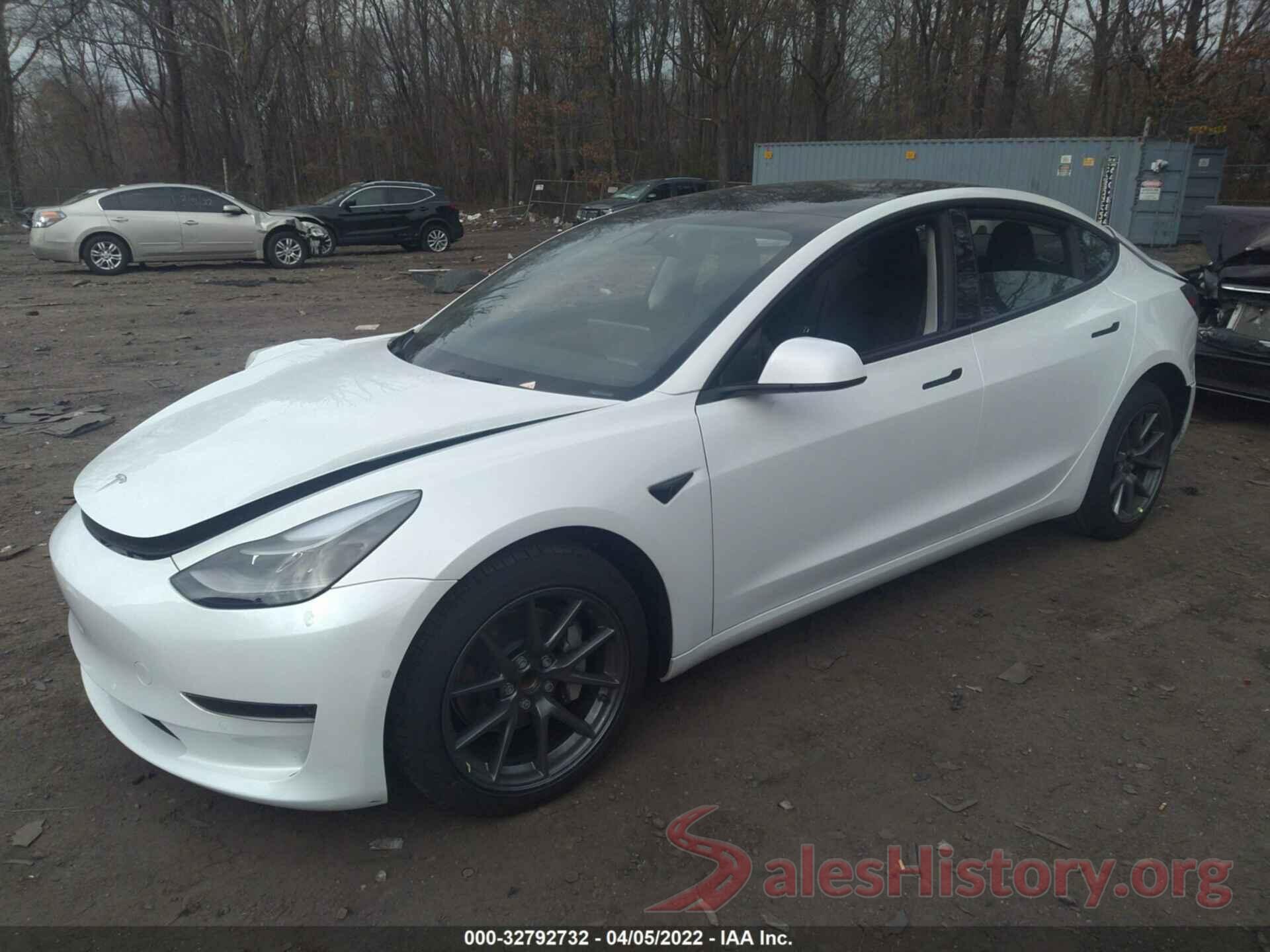 5YJ3E1EAXNF110570 2022 TESLA MODEL 3