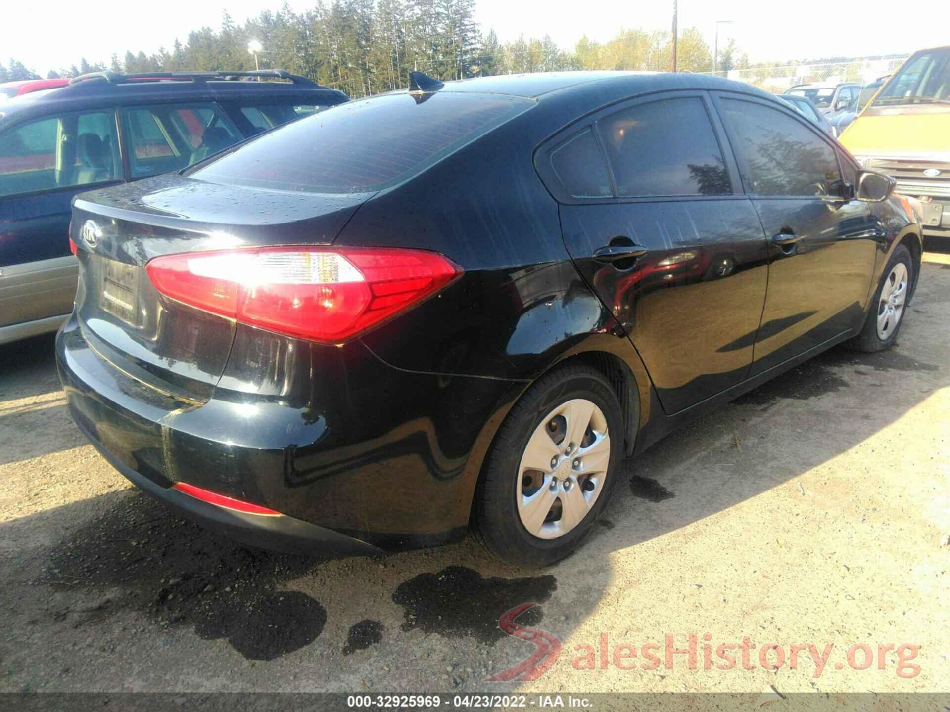 KNAFK4A6XG5580009 2016 KIA FORTE