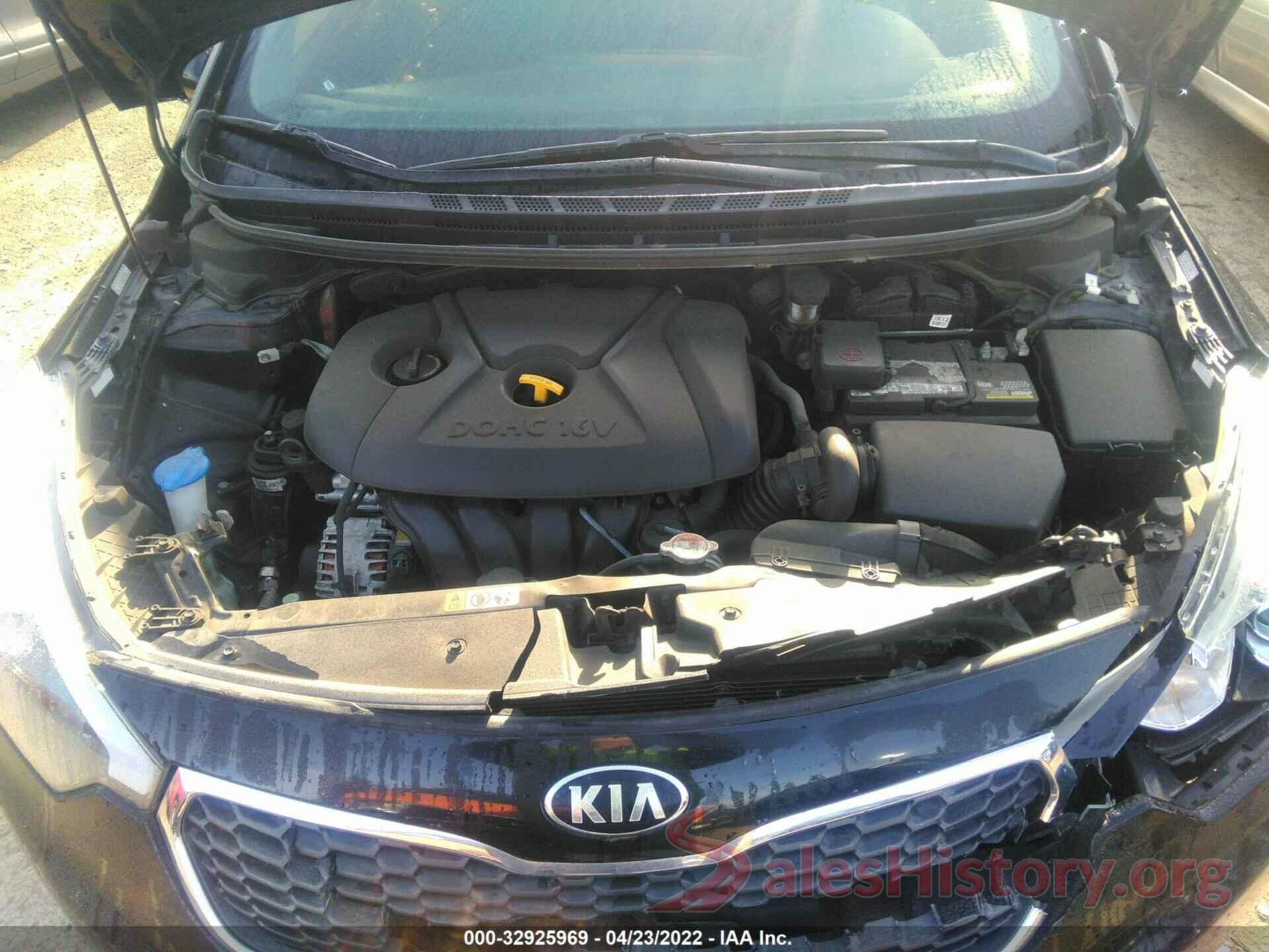 KNAFK4A6XG5580009 2016 KIA FORTE