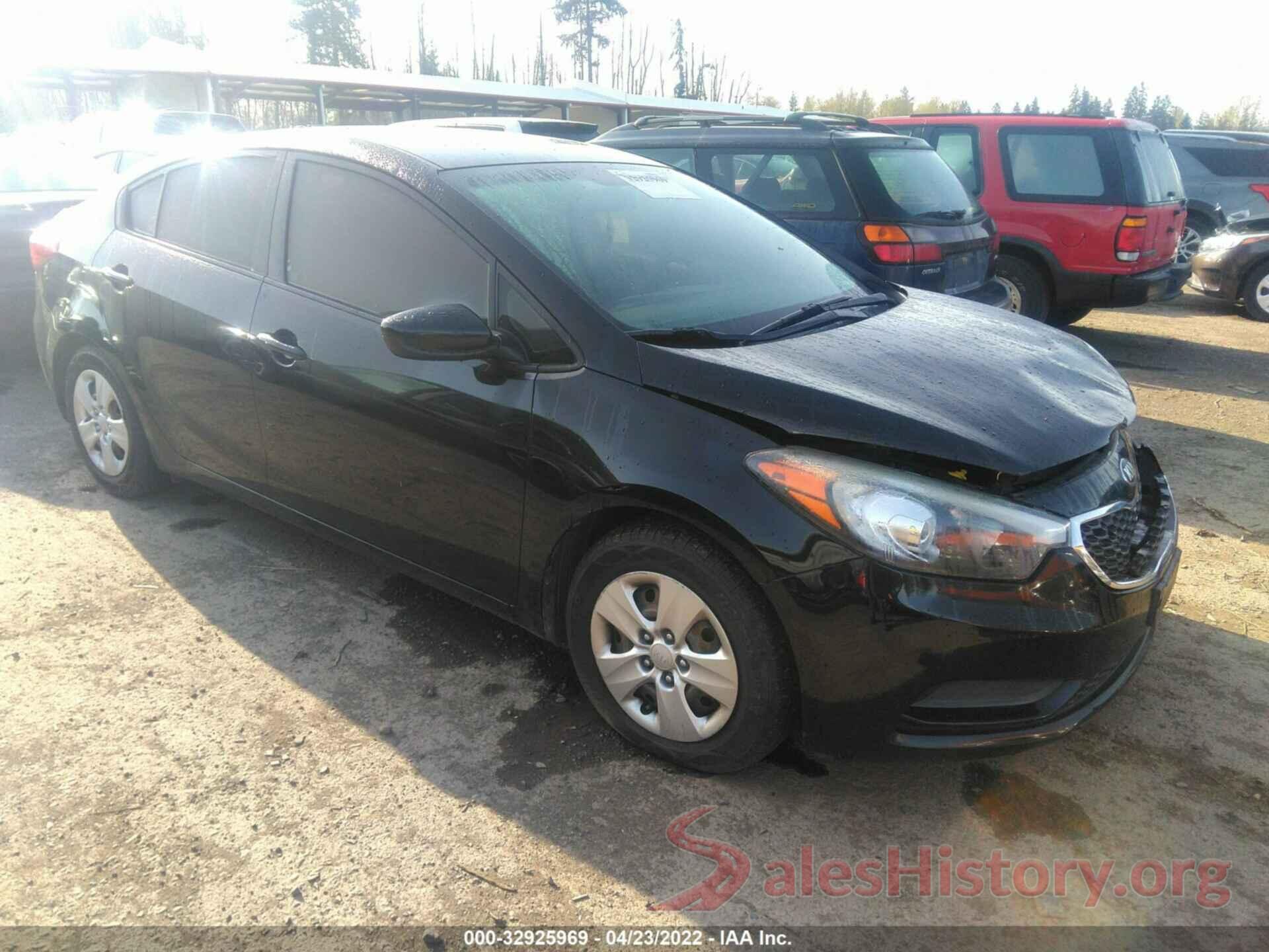 KNAFK4A6XG5580009 2016 KIA FORTE