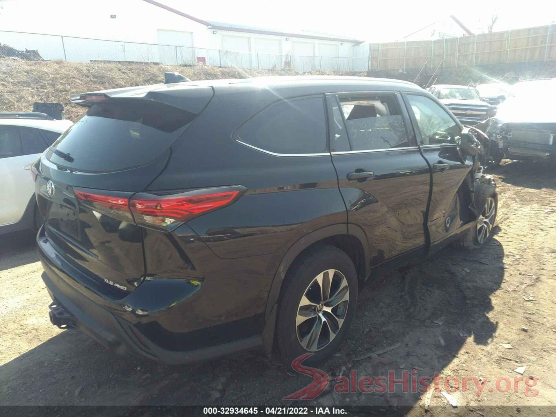 5TDGZRBH1MS544599 2021 TOYOTA HIGHLANDER