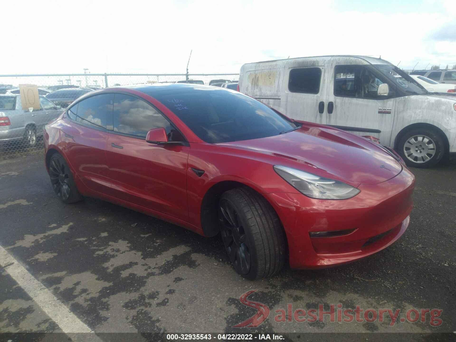 5YJ3E1EC5MF947940 2021 TESLA MODEL 3