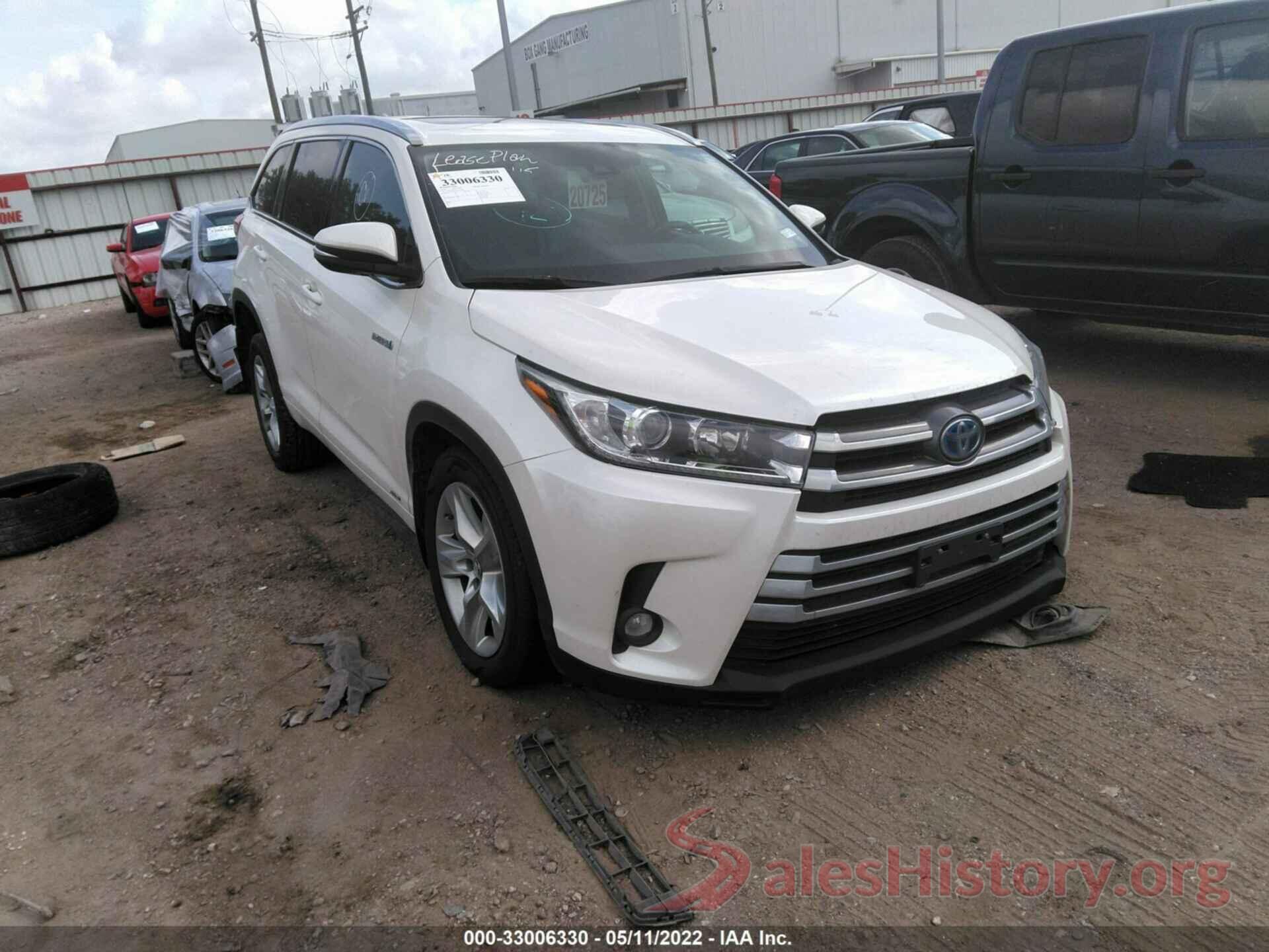 5TDDGRFH2KS059890 2019 TOYOTA HIGHLANDER