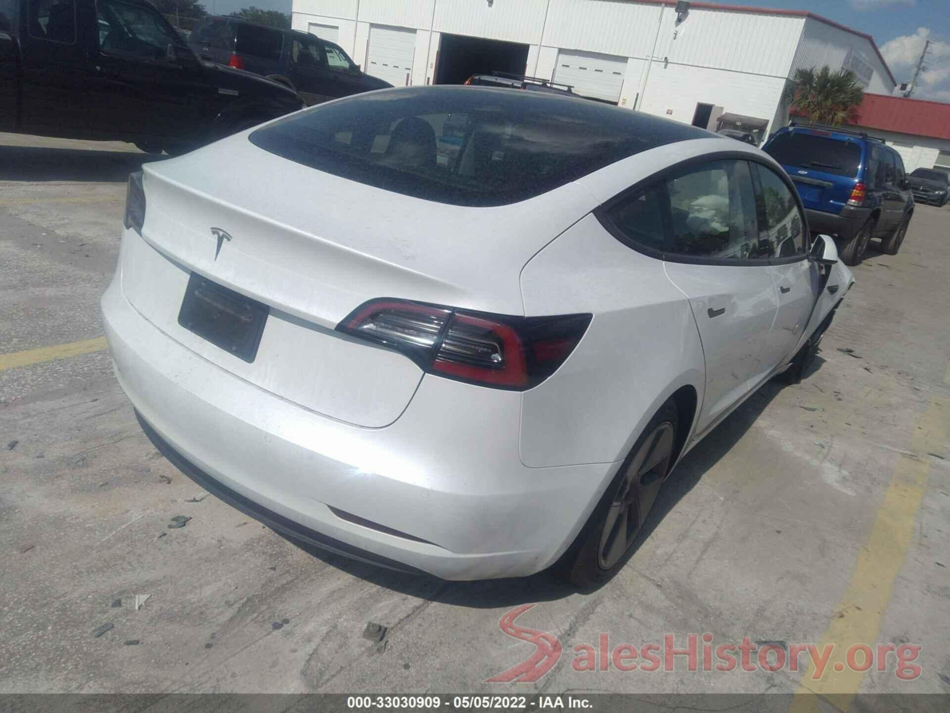 5YJ3E1EA7NF103771 2022 TESLA MODEL 3